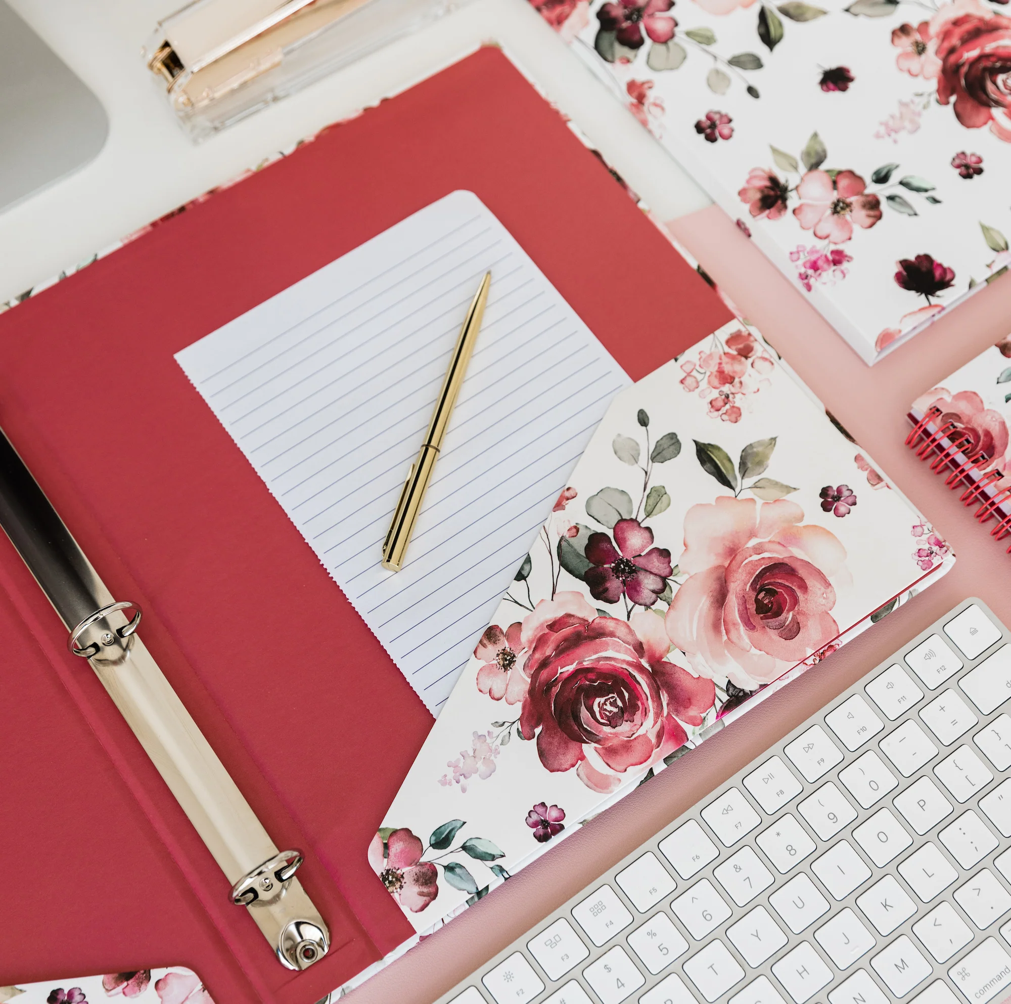 Three Ring Binder, Rose Floral - Image 5