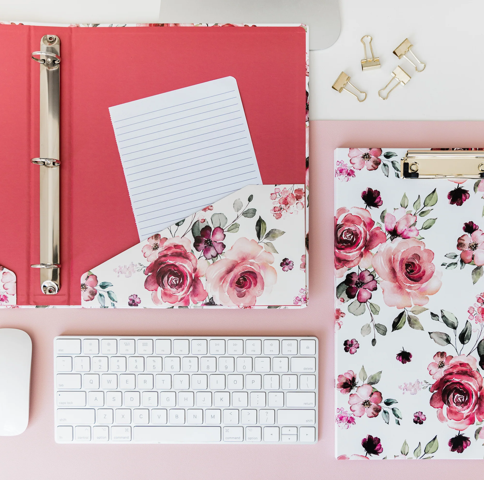 Three Ring Binder, Rose Floral - Image 6