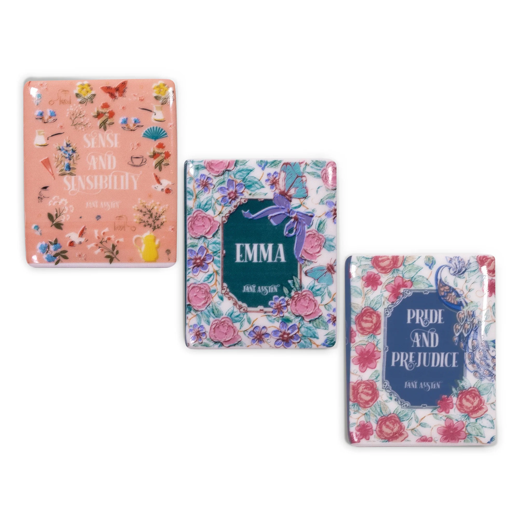 Book Magnet Set of 3, Jane Austen