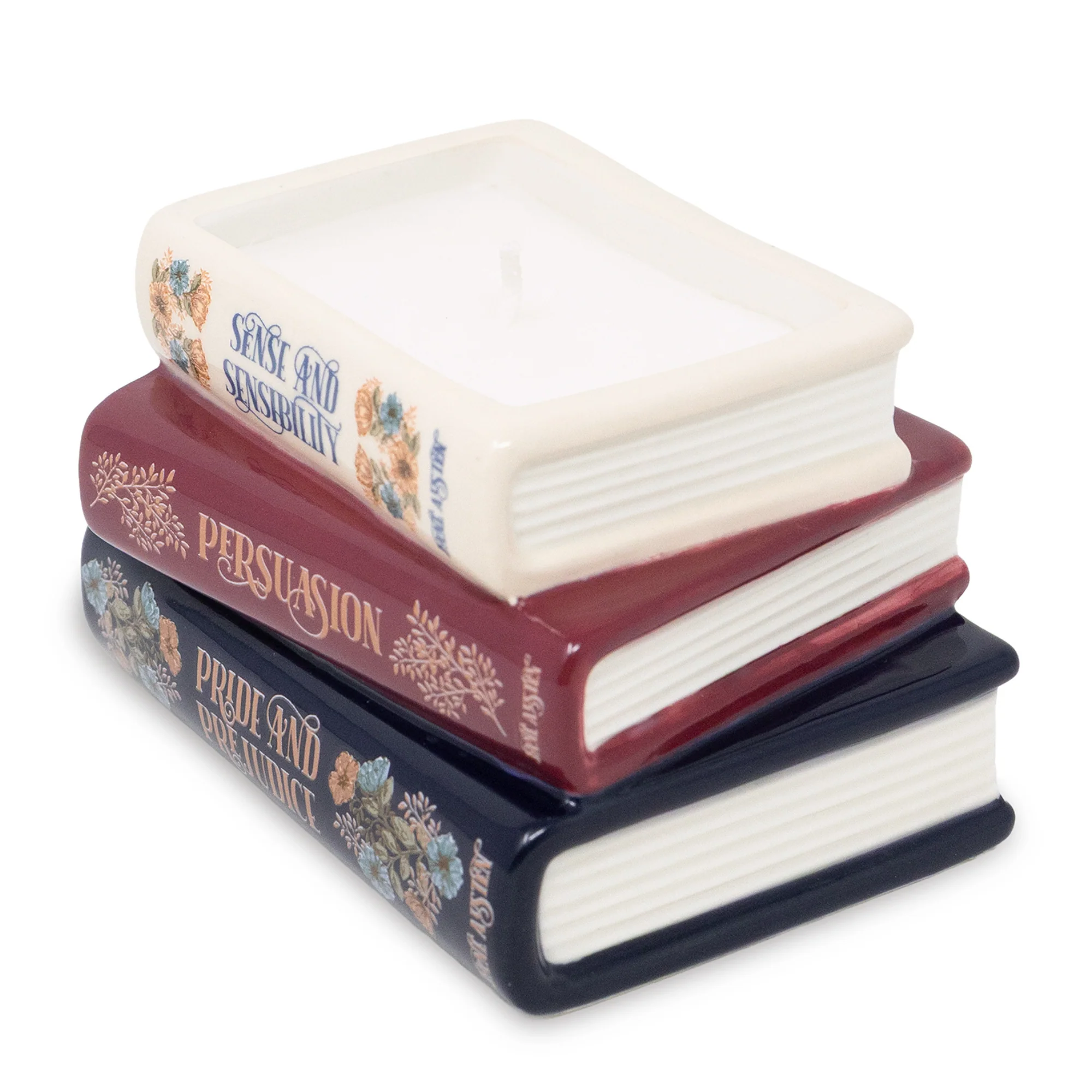 Book Stack Shaped Candle, Jane Austen (Tea and Honey) - Image 3