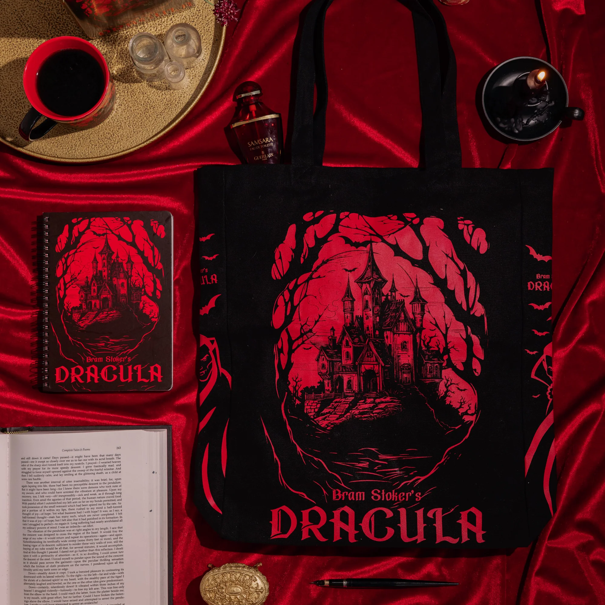 Canvas Tote Bag, Dracula - Image 3