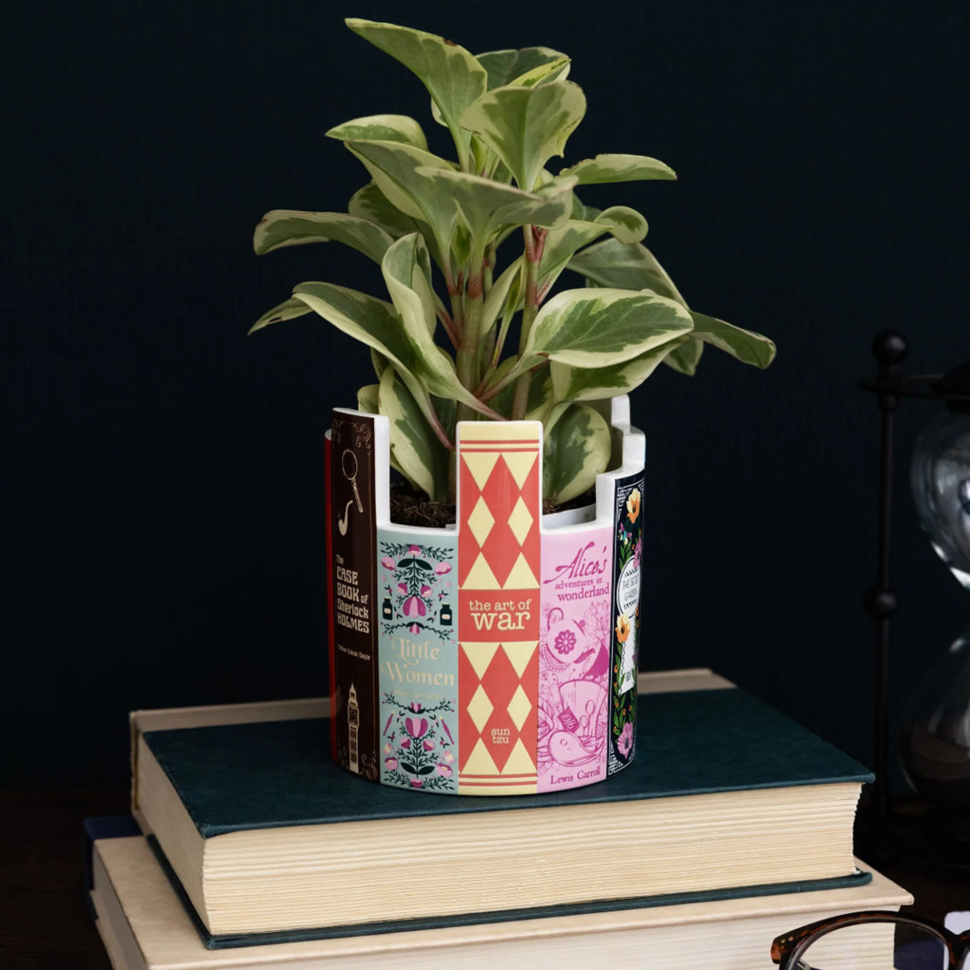 Ceramic Desk Pot, Stack of Classics - Image 4
