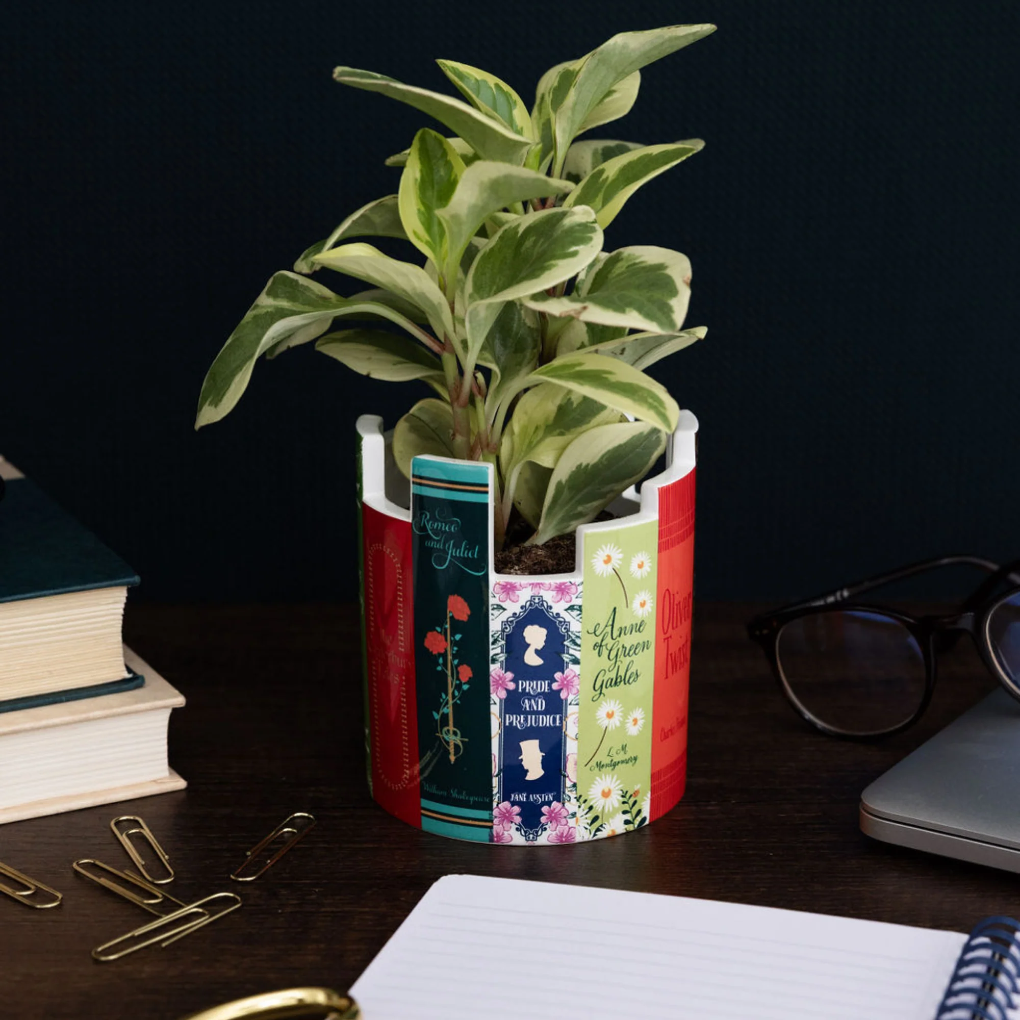 Ceramic Desk Pot, Stack of Classics - Image 6