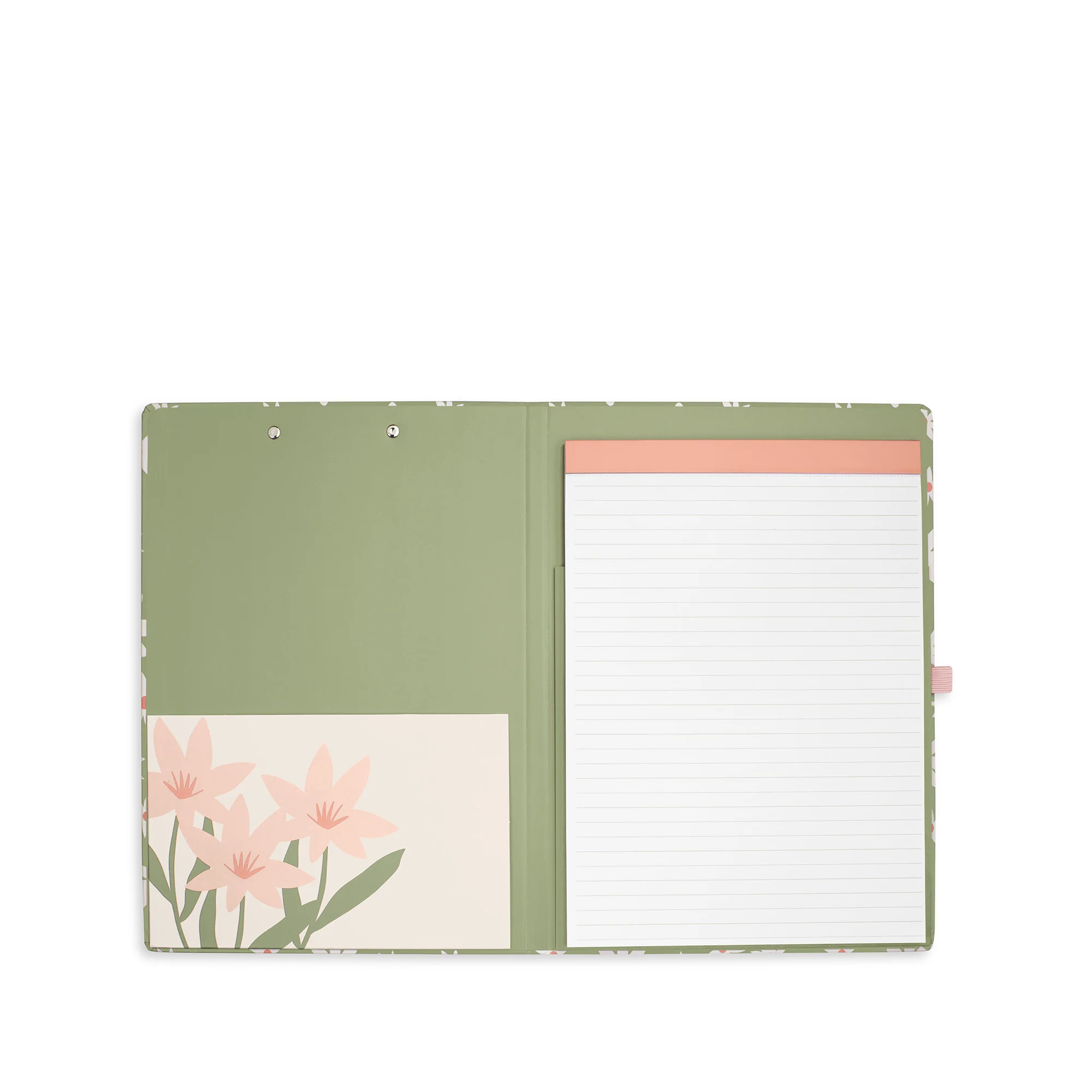 Clipboard Folio, Daisy Floral Green - Image 4