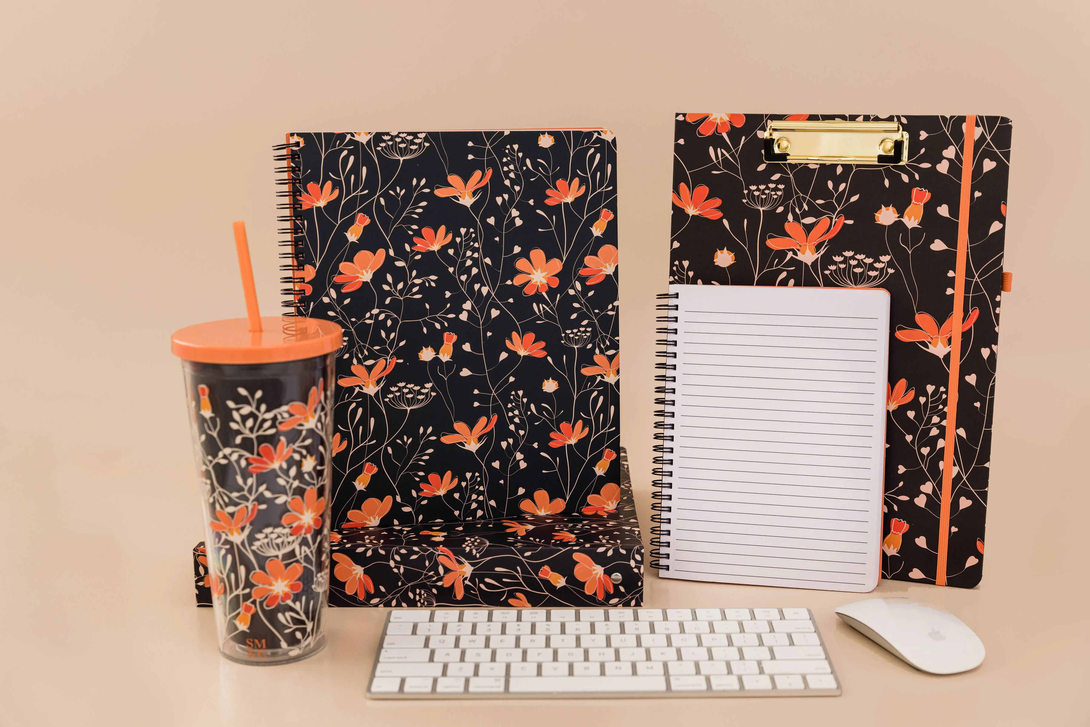 Clipboard Folio, Floral Vines - Image 3