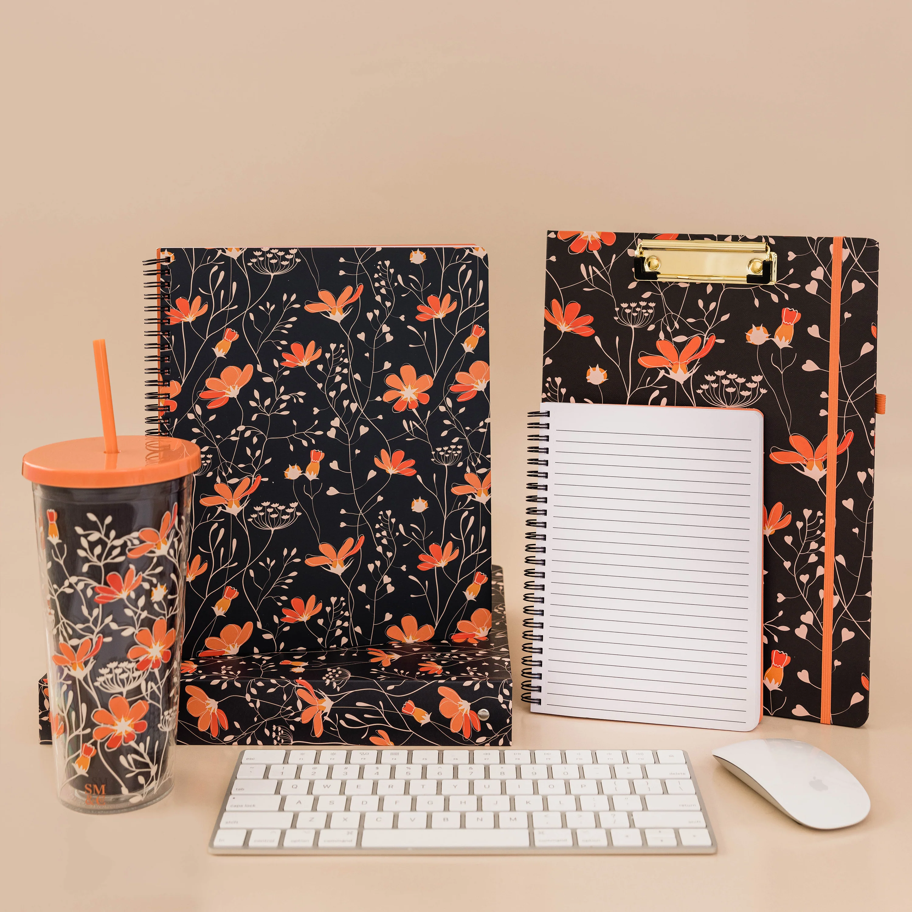 Clipboard Folio, Floral Vines - Image 7