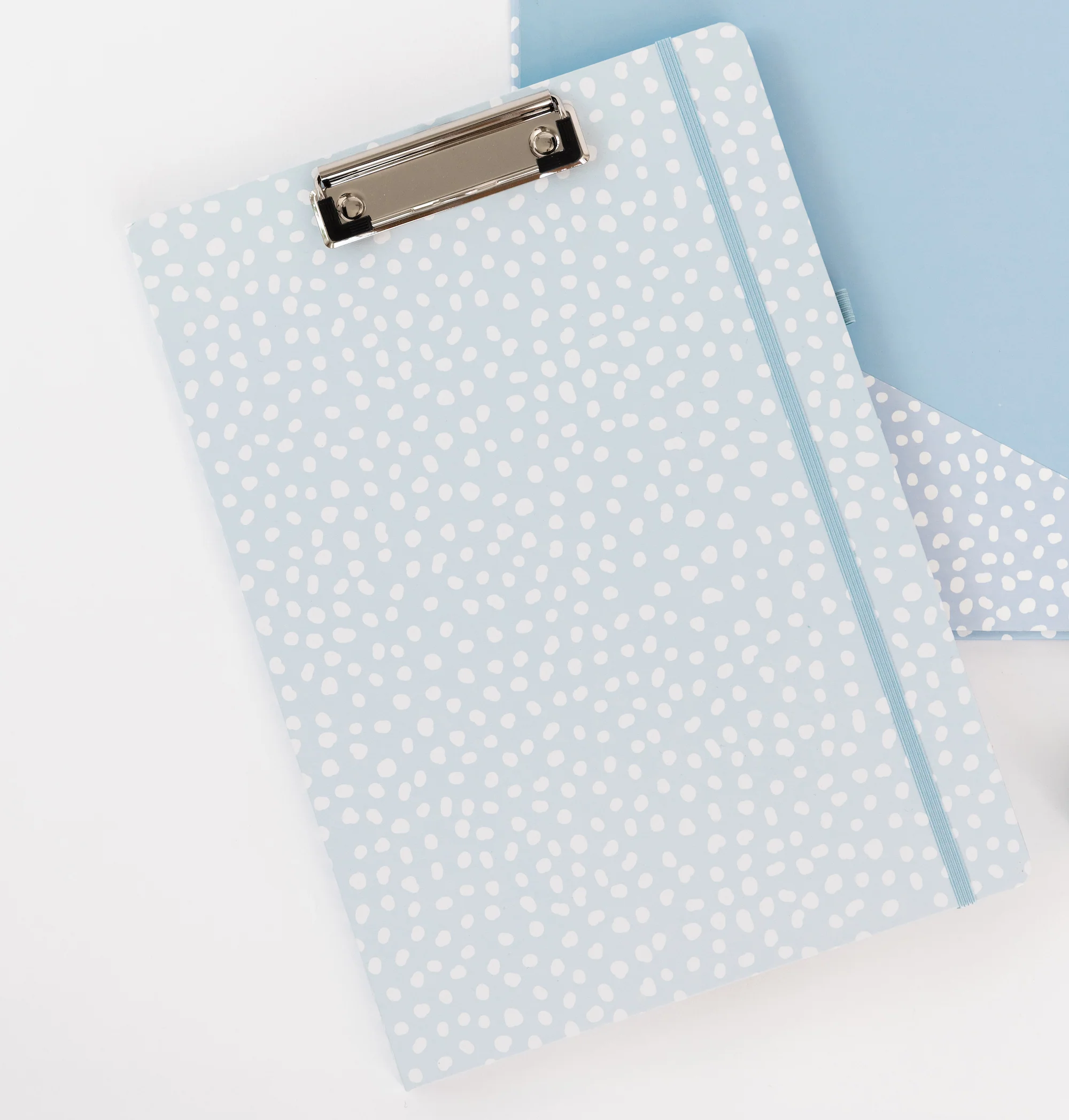 Clipboard Folio, Light Blue Dots - Image 4