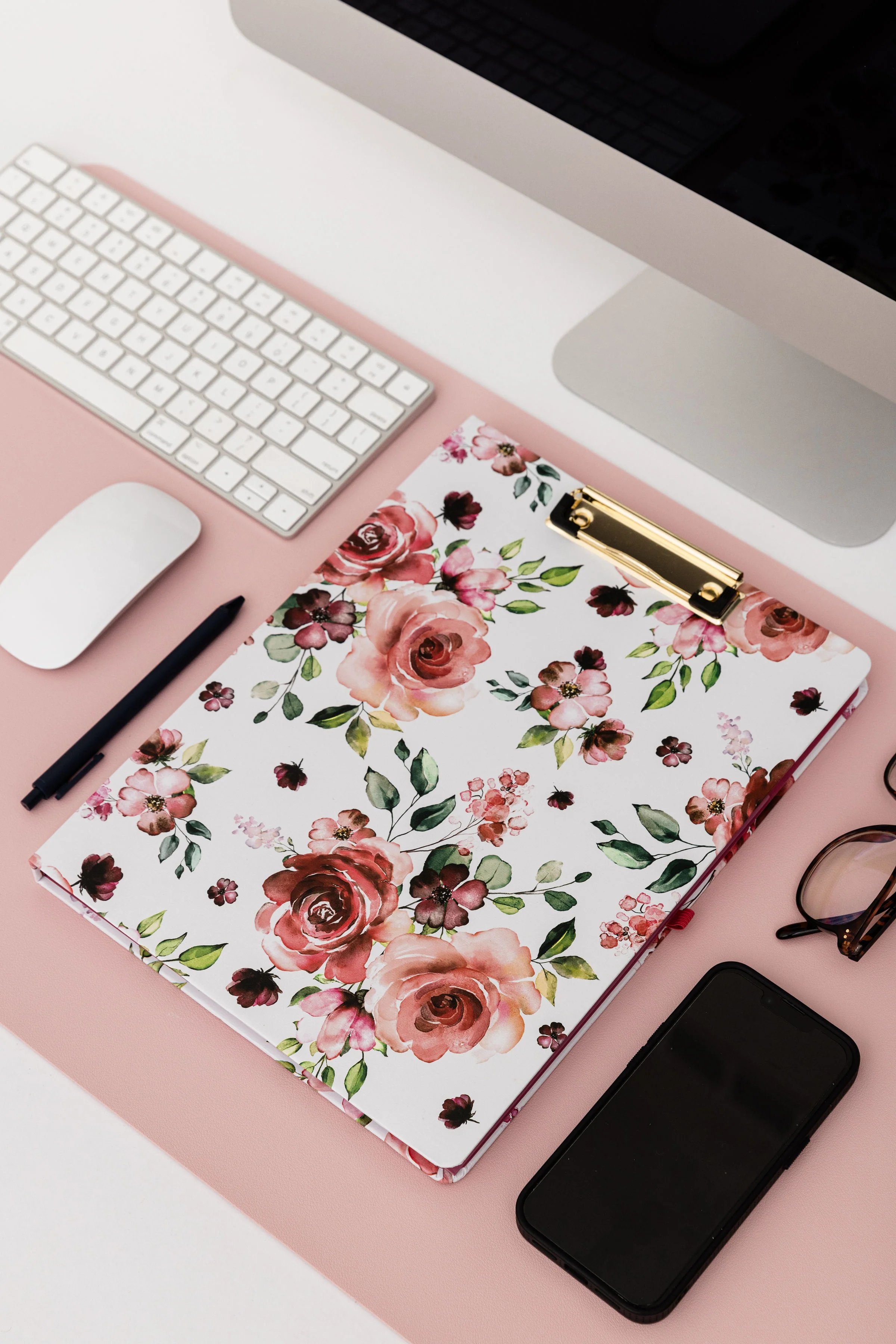 Clipboard Folio, Rose Floral - Image 10