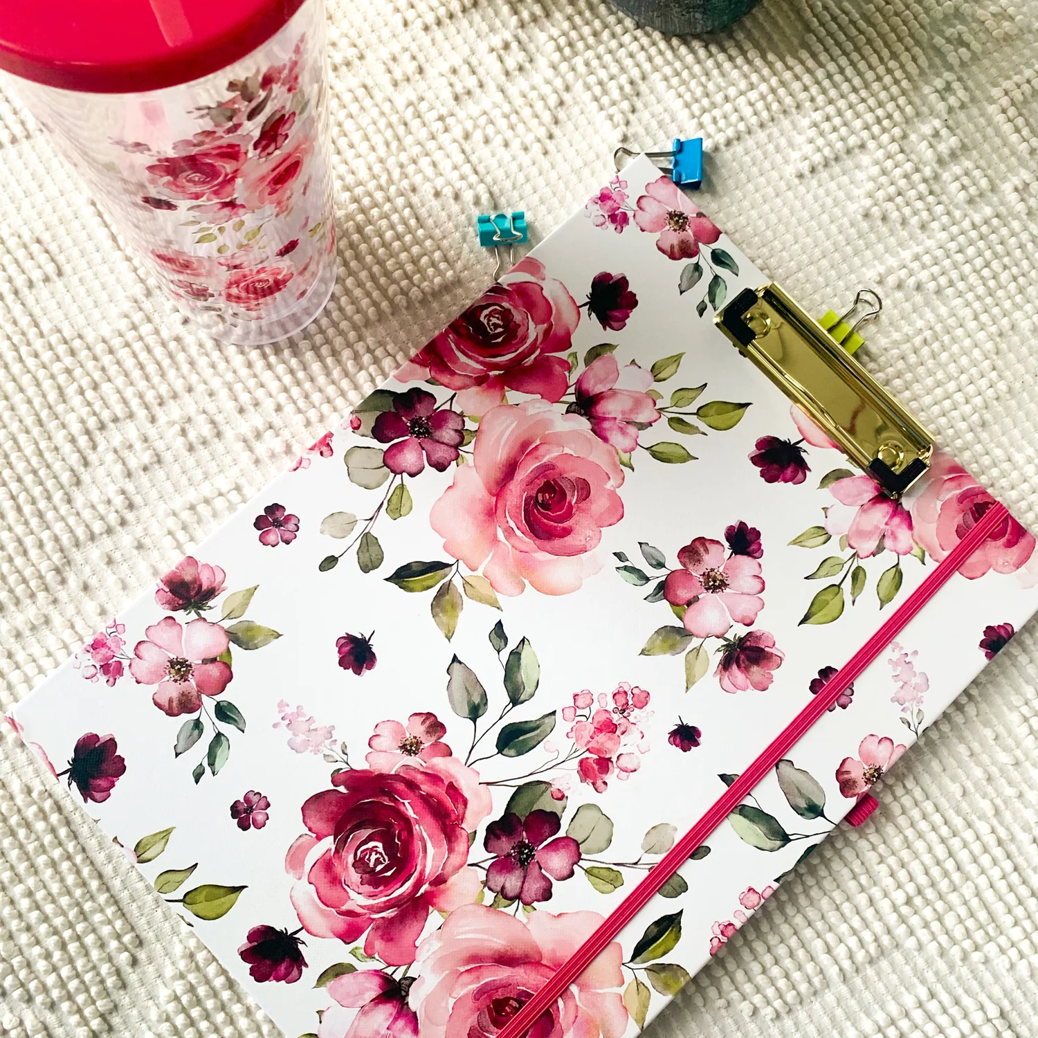 Clipboard Folio, Rose Floral - Image 6