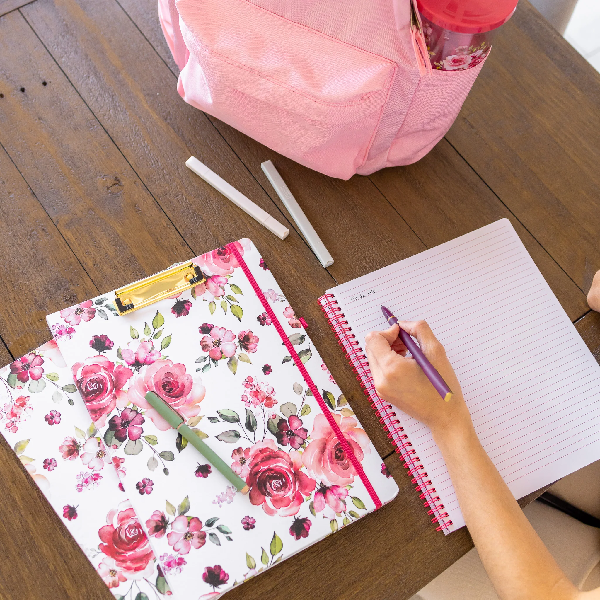 Clipboard Folio, Rose Floral - Image 7