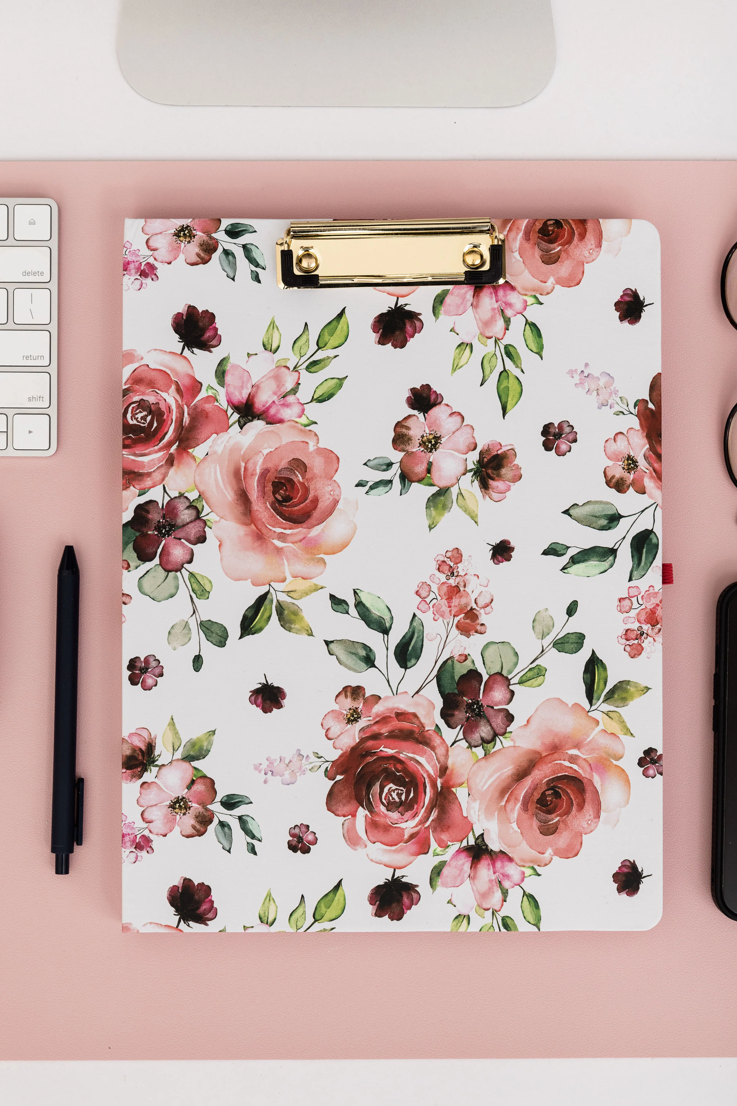 Clipboard Folio, Rose Floral - Image 8