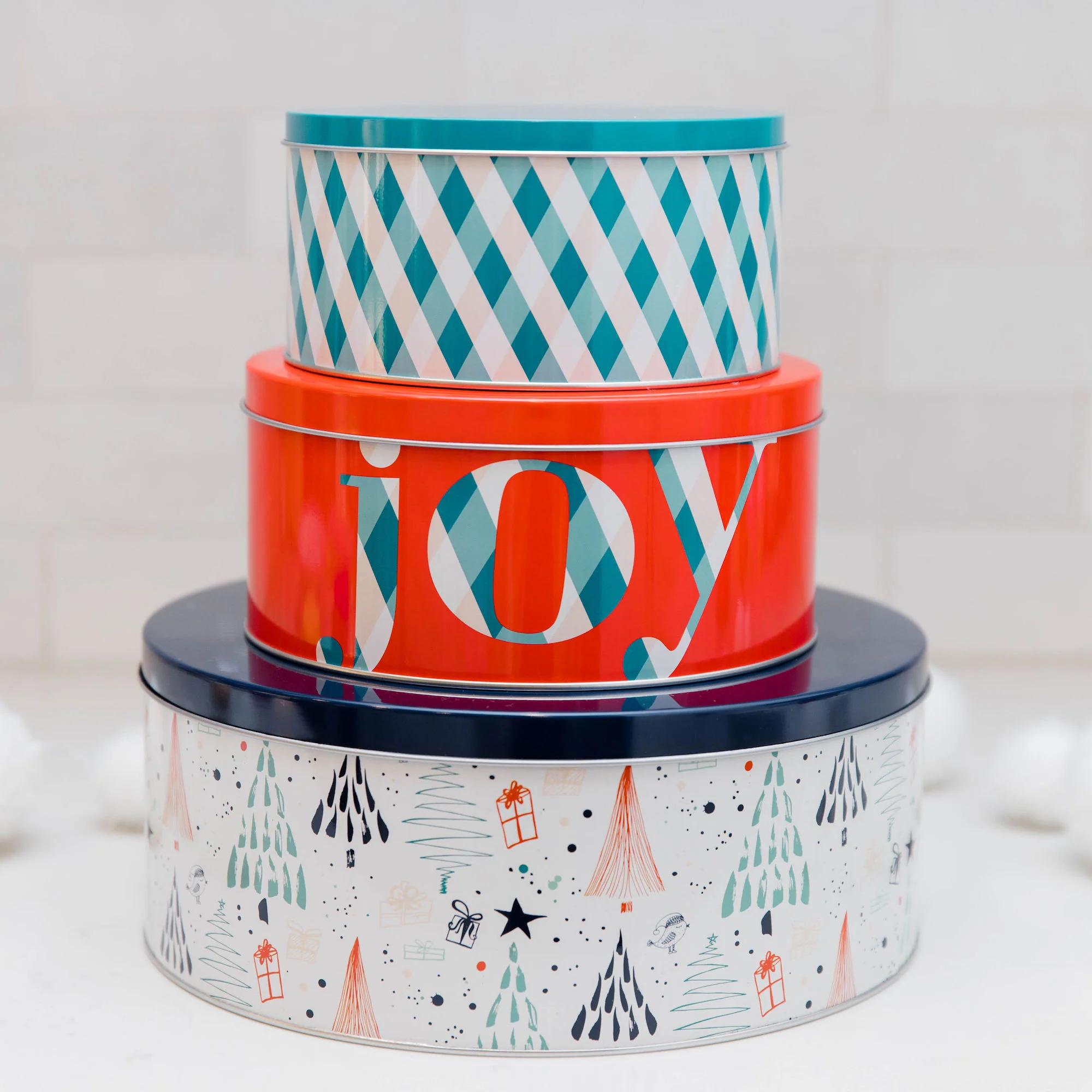 Cookie Tins (Set of 3), Joy Plaid - Image 5
