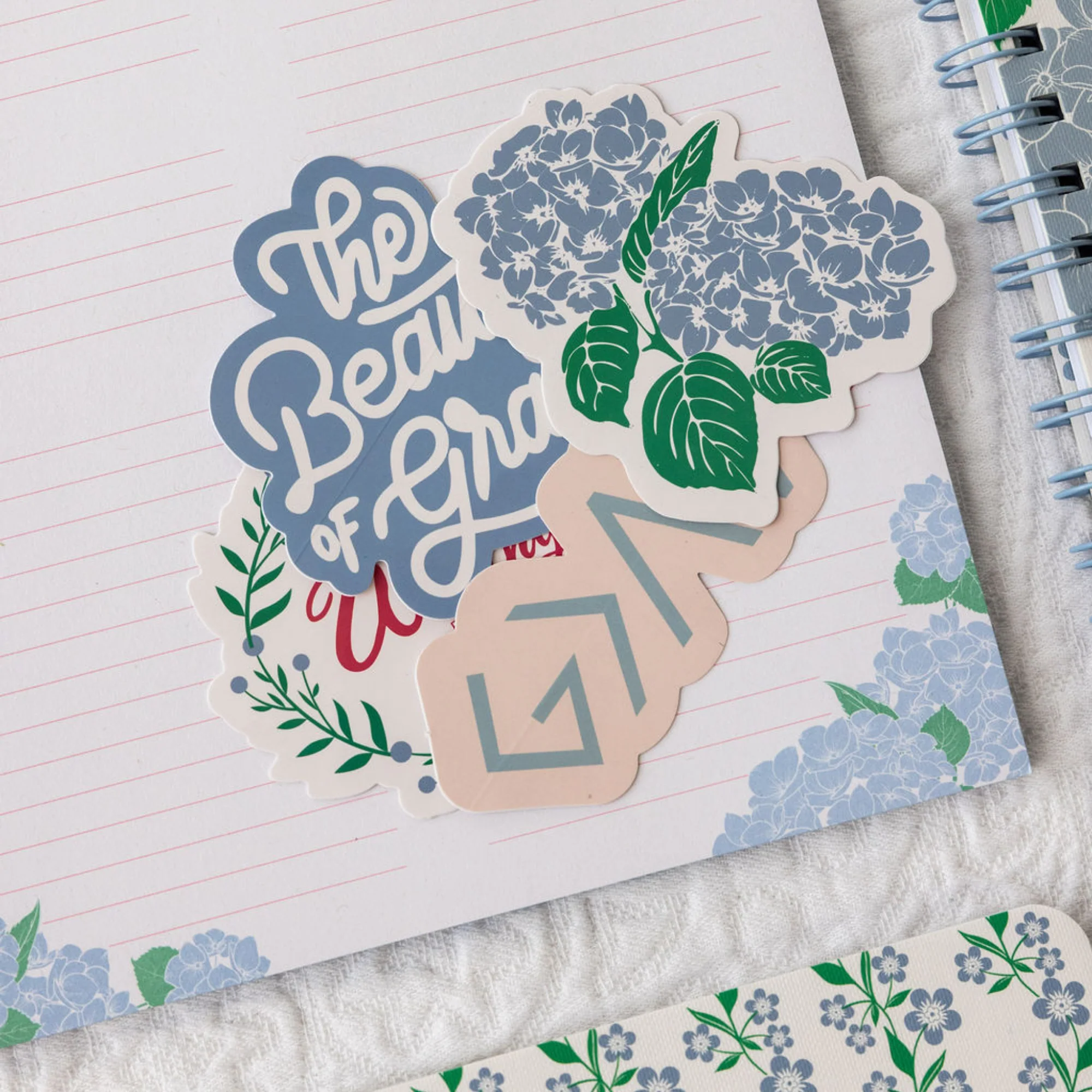 Jumbo Sticker Set of 5, Faith and Hydrangeas - Image 3