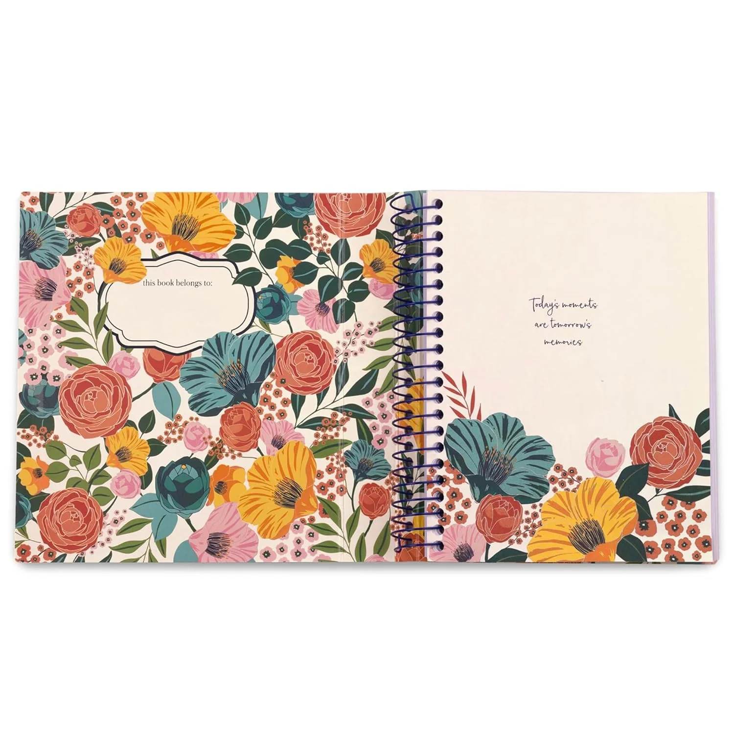 Large 5 Year Journal, Garden Blooms Cream - Image 2
