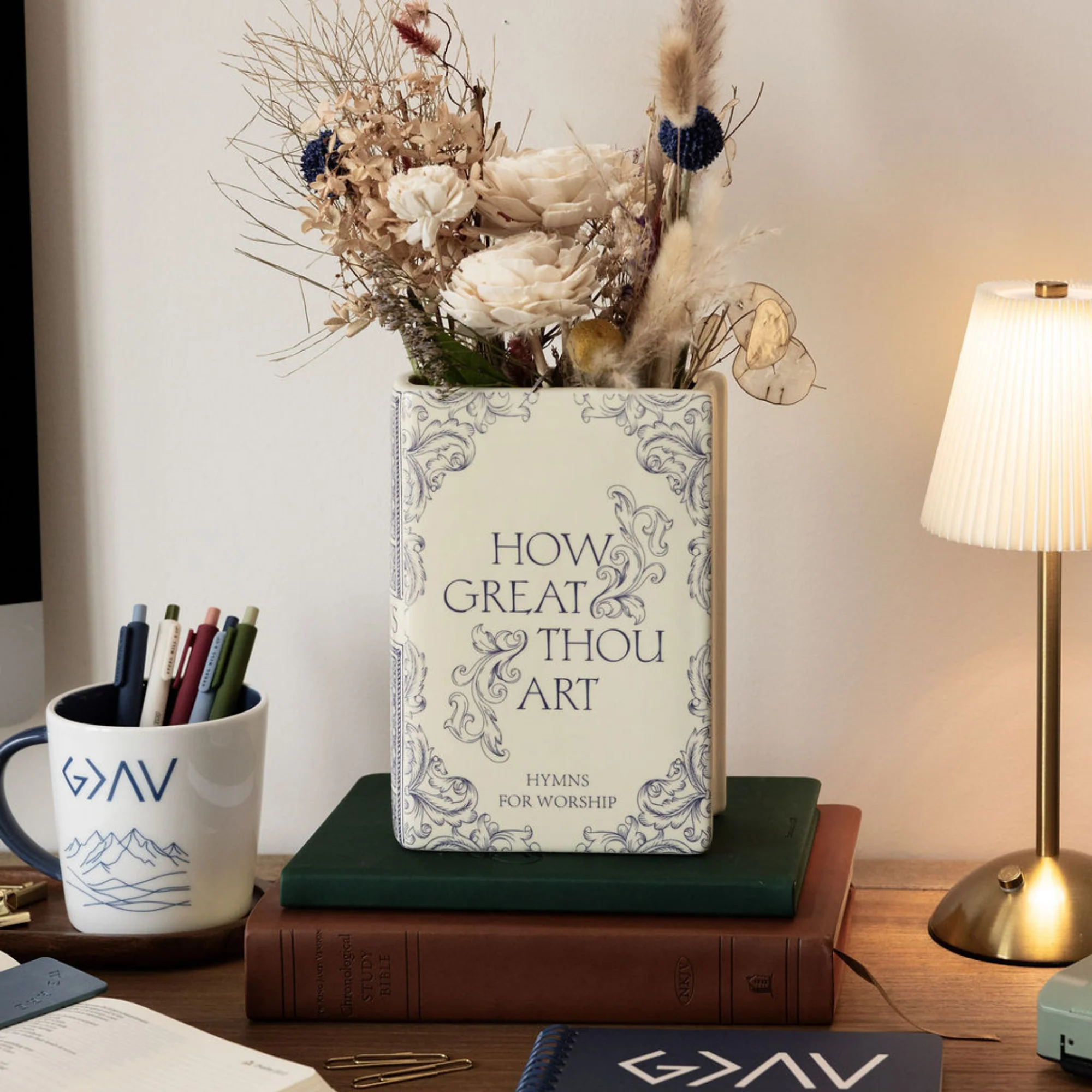 Large Book Vase, Hymnal - Image 8