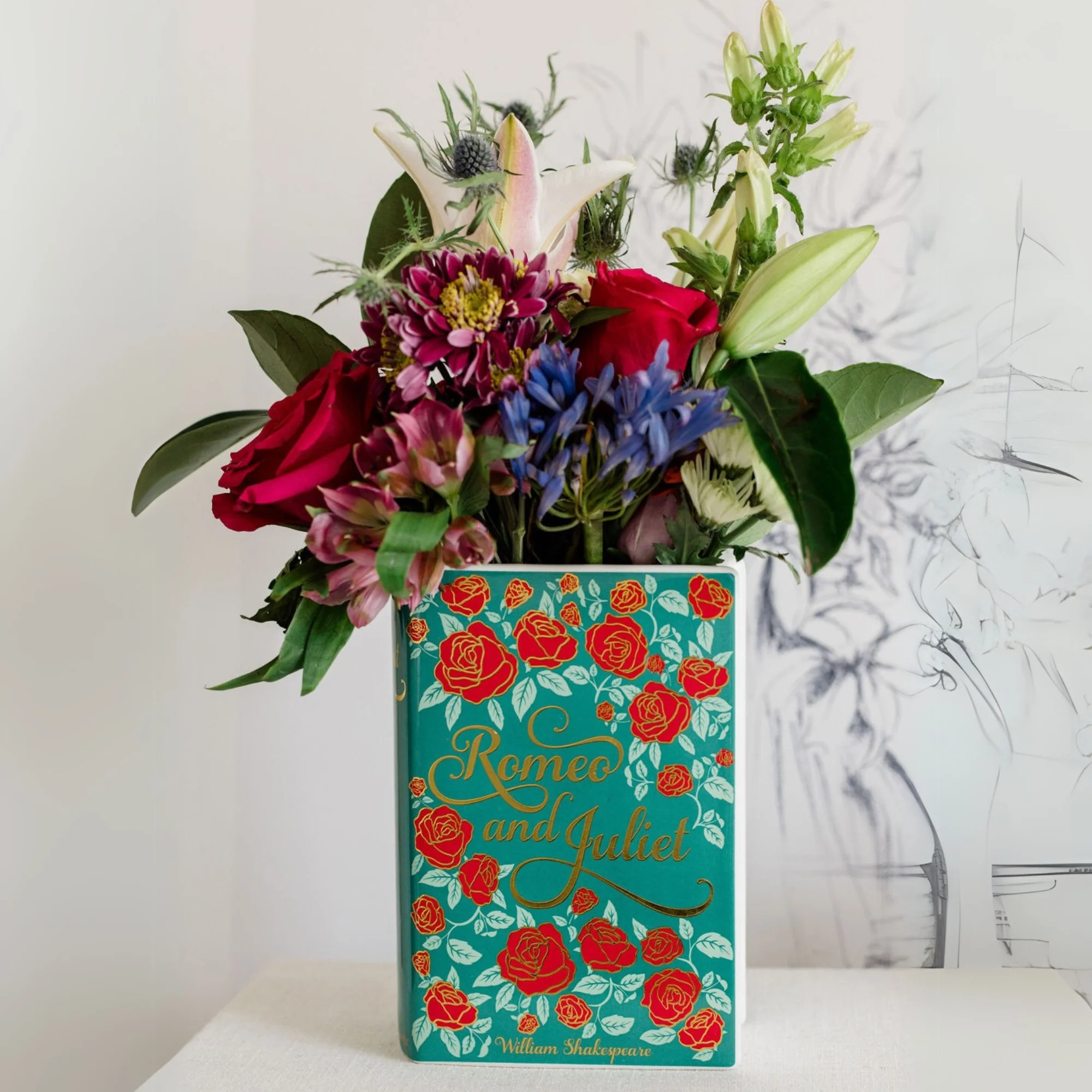 Large Book Vase, Romeo and Juliet - Image 6