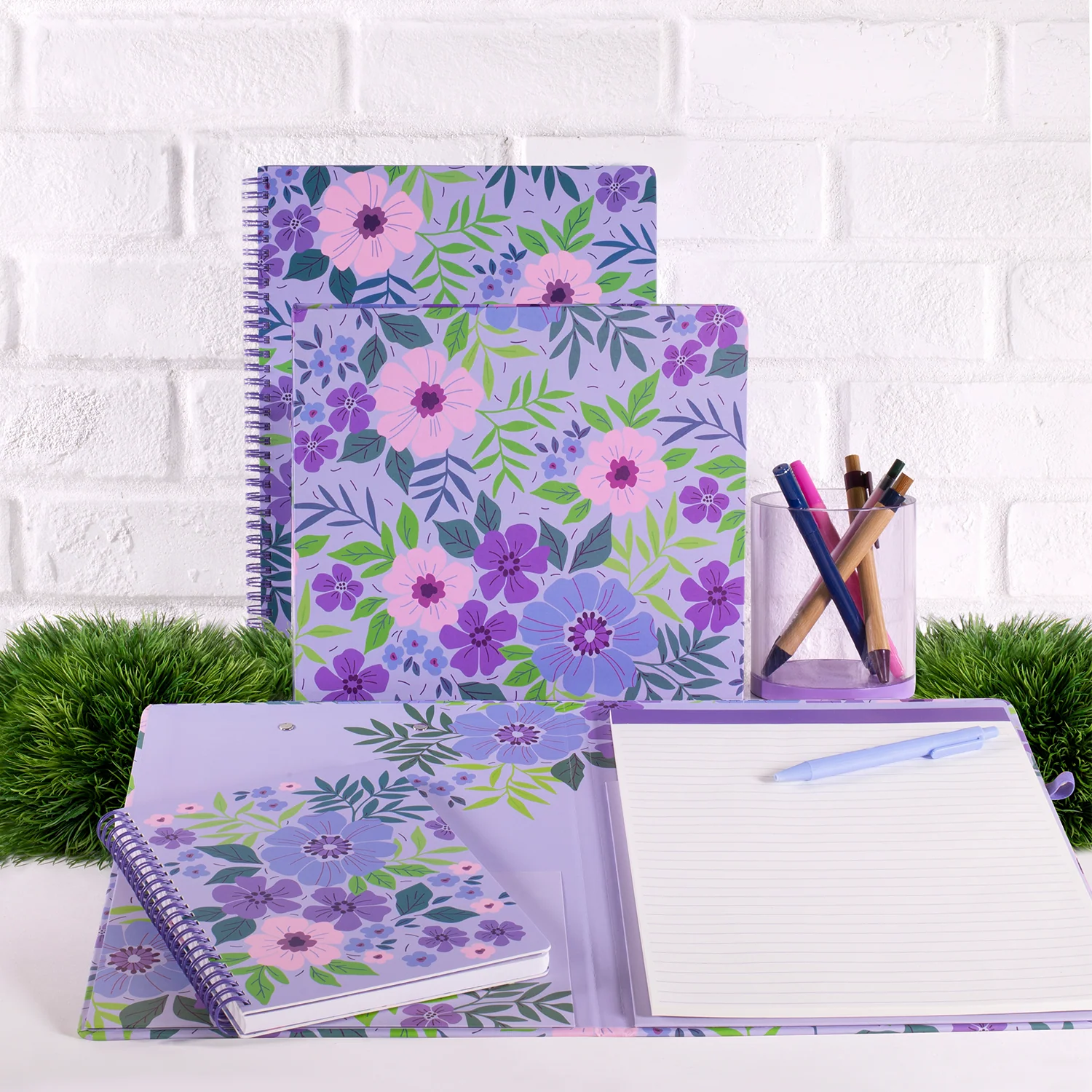Large Notebook, Lilac Floral - Image 3