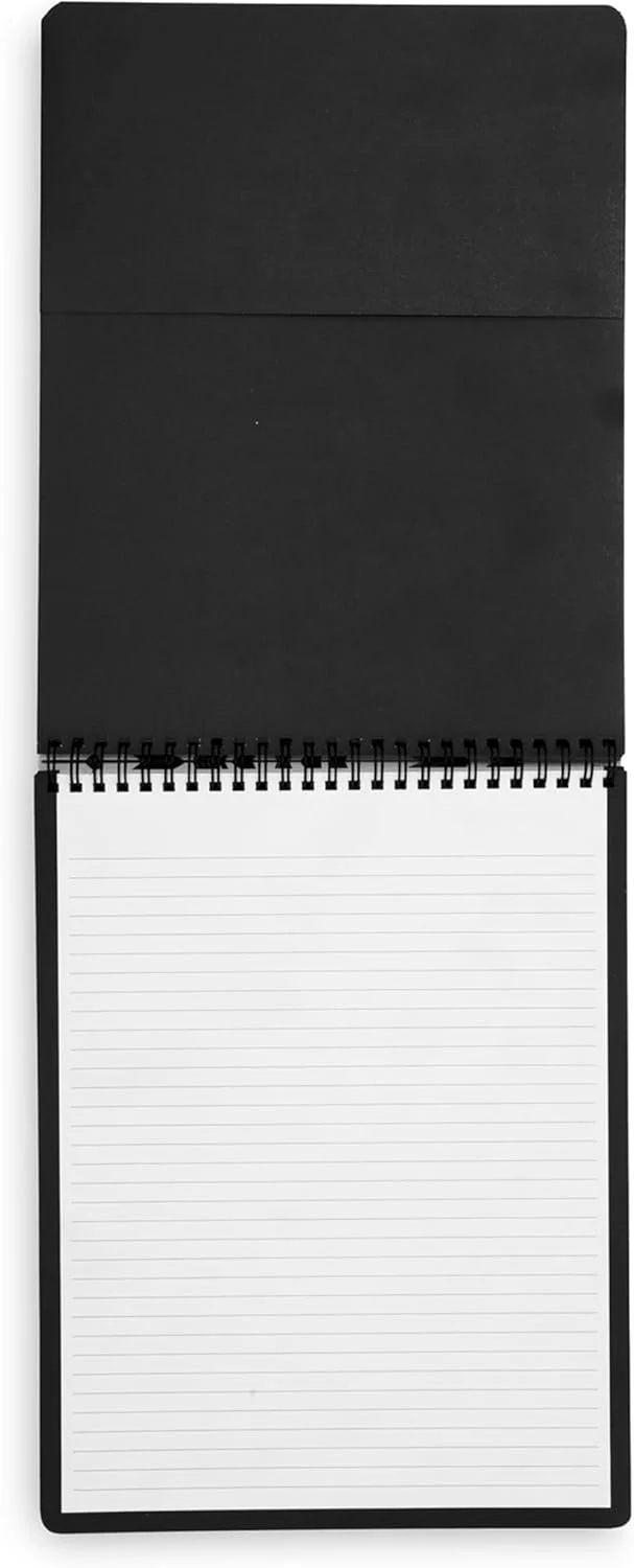 Large Top Spiral Notebook, Hand Drawn Floral - Image 2