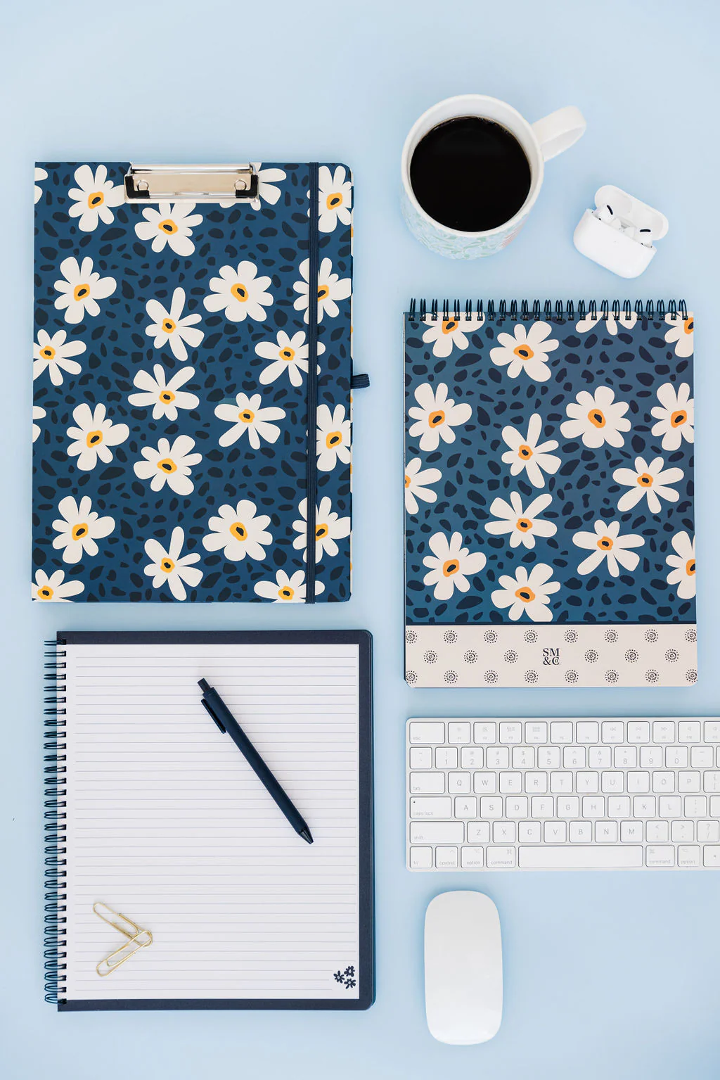 Large Top Spiral Notebook, Leopard Daisy - Image 7