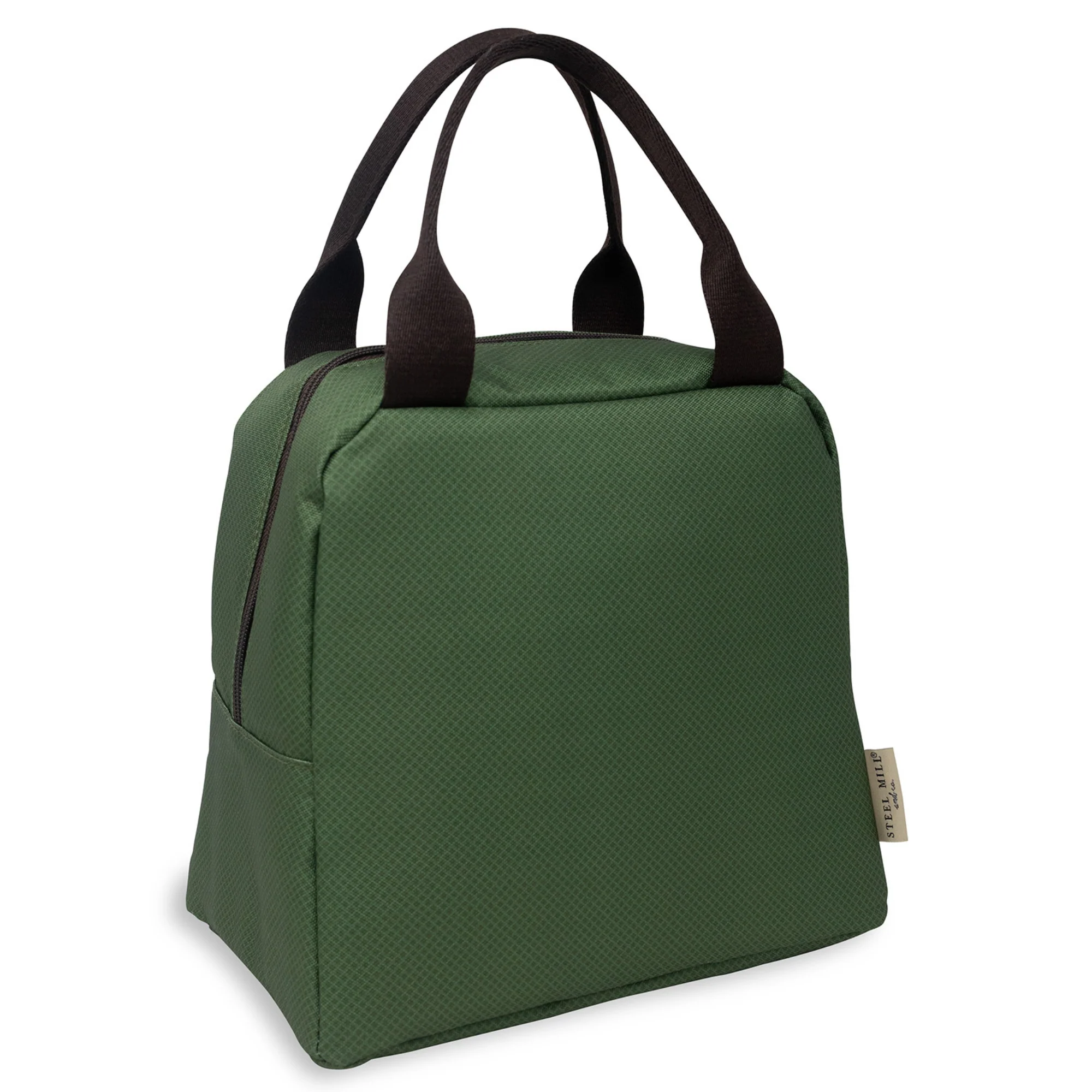 Lunch Tote, Green Diamonds - Image 4