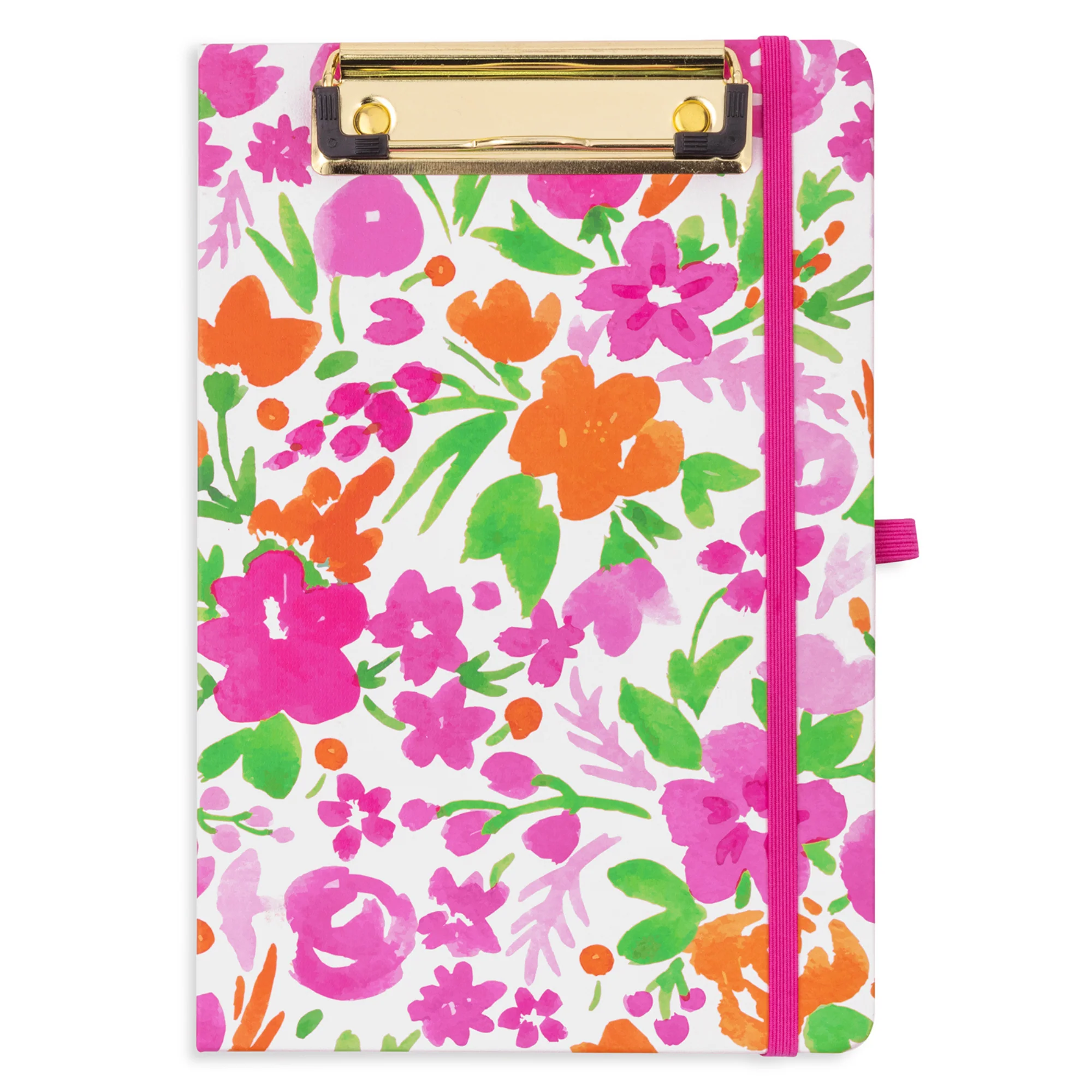 Mini Clipboard Folio, Watercolor Flowers - Image 2