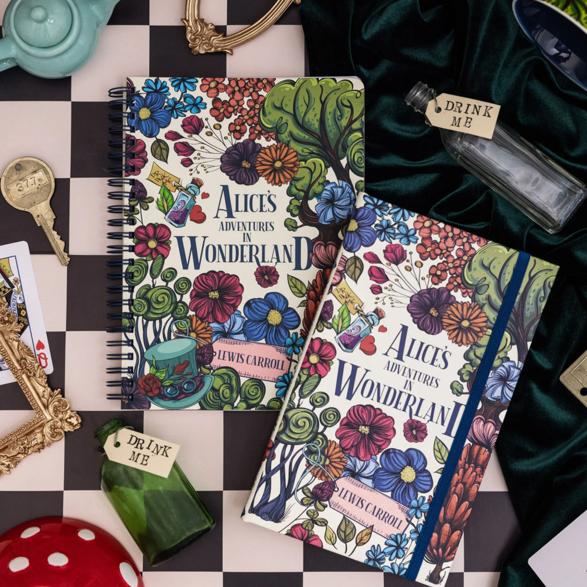 Mini Notebook, Alice's Adventures in Wonderland (Floral Nonsense) - Image 5