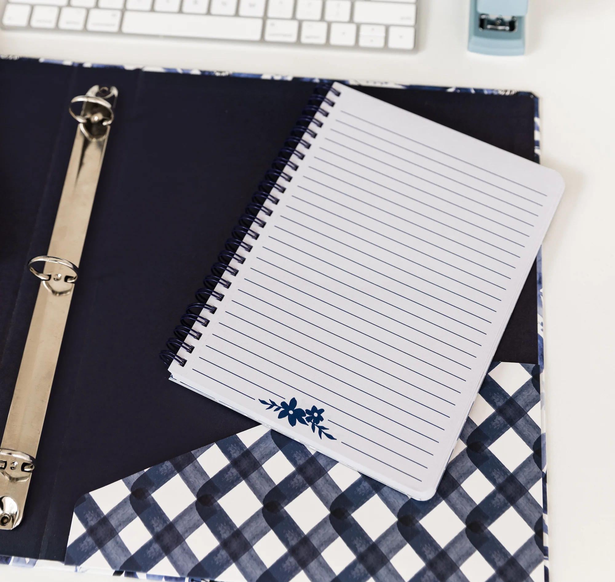 Mini Notebook, Blue Watercolor - Image 5