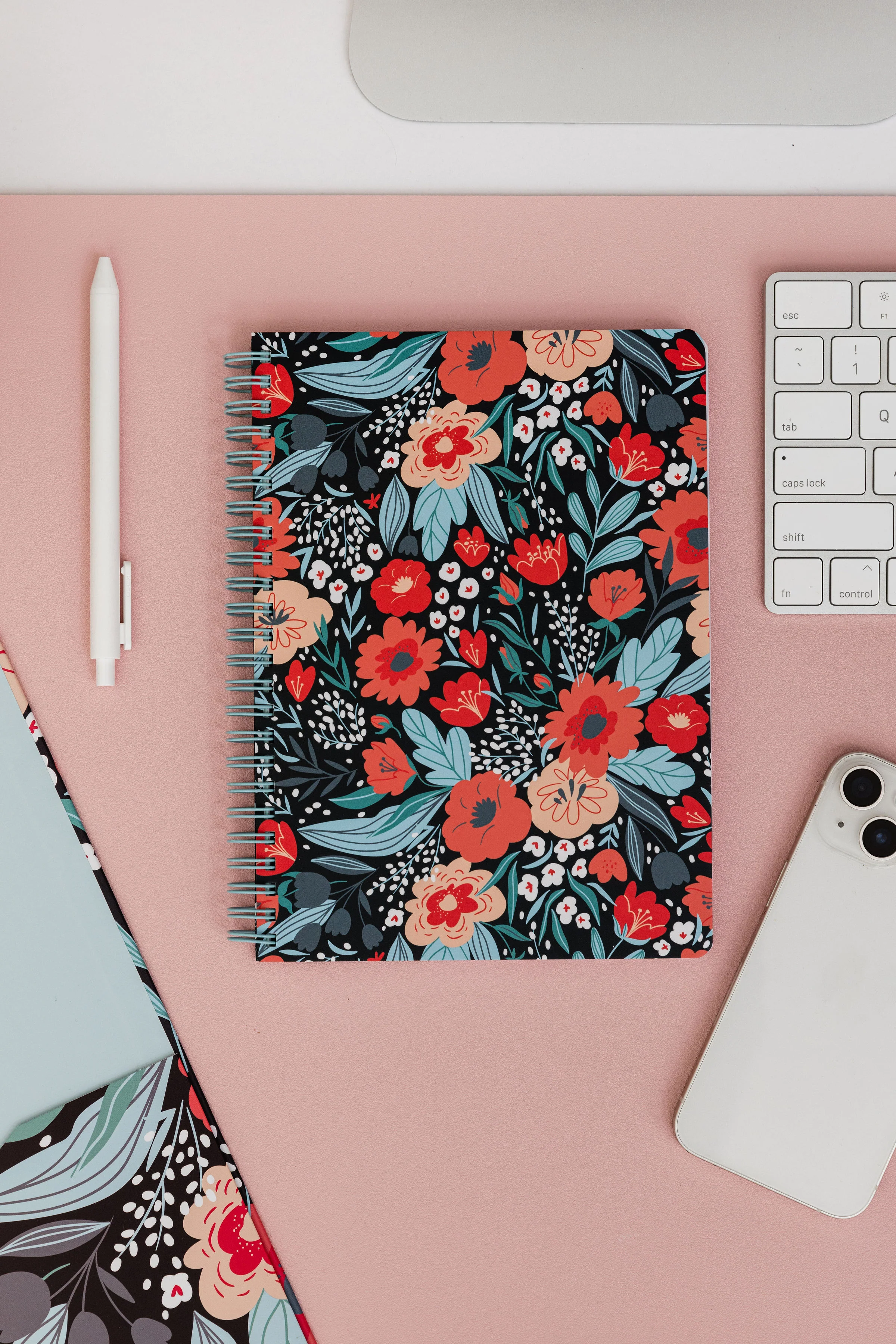Mini Notebook, Folk Floral - Image 3