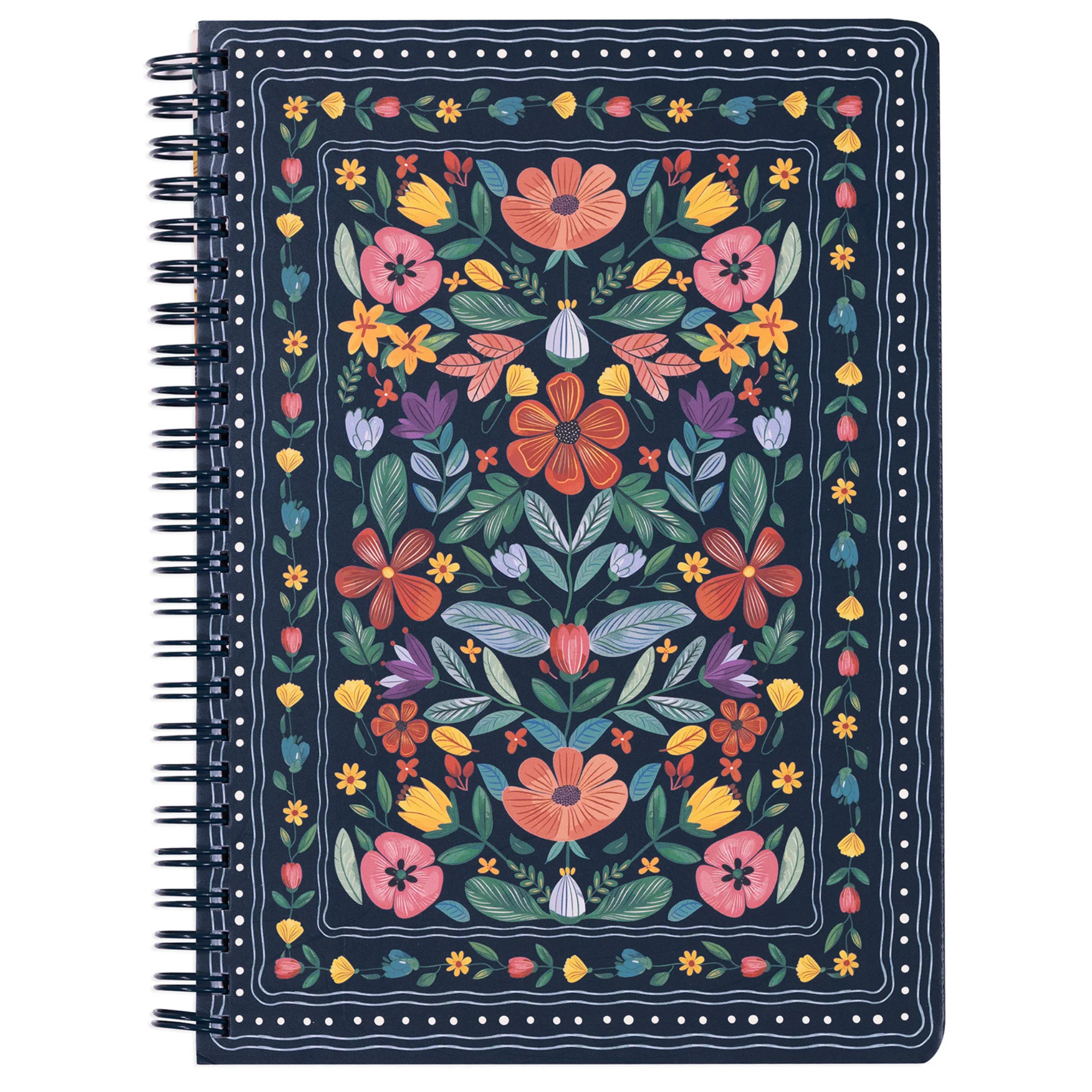 Mini Notebook, Folk Floral Multi - Image 2
