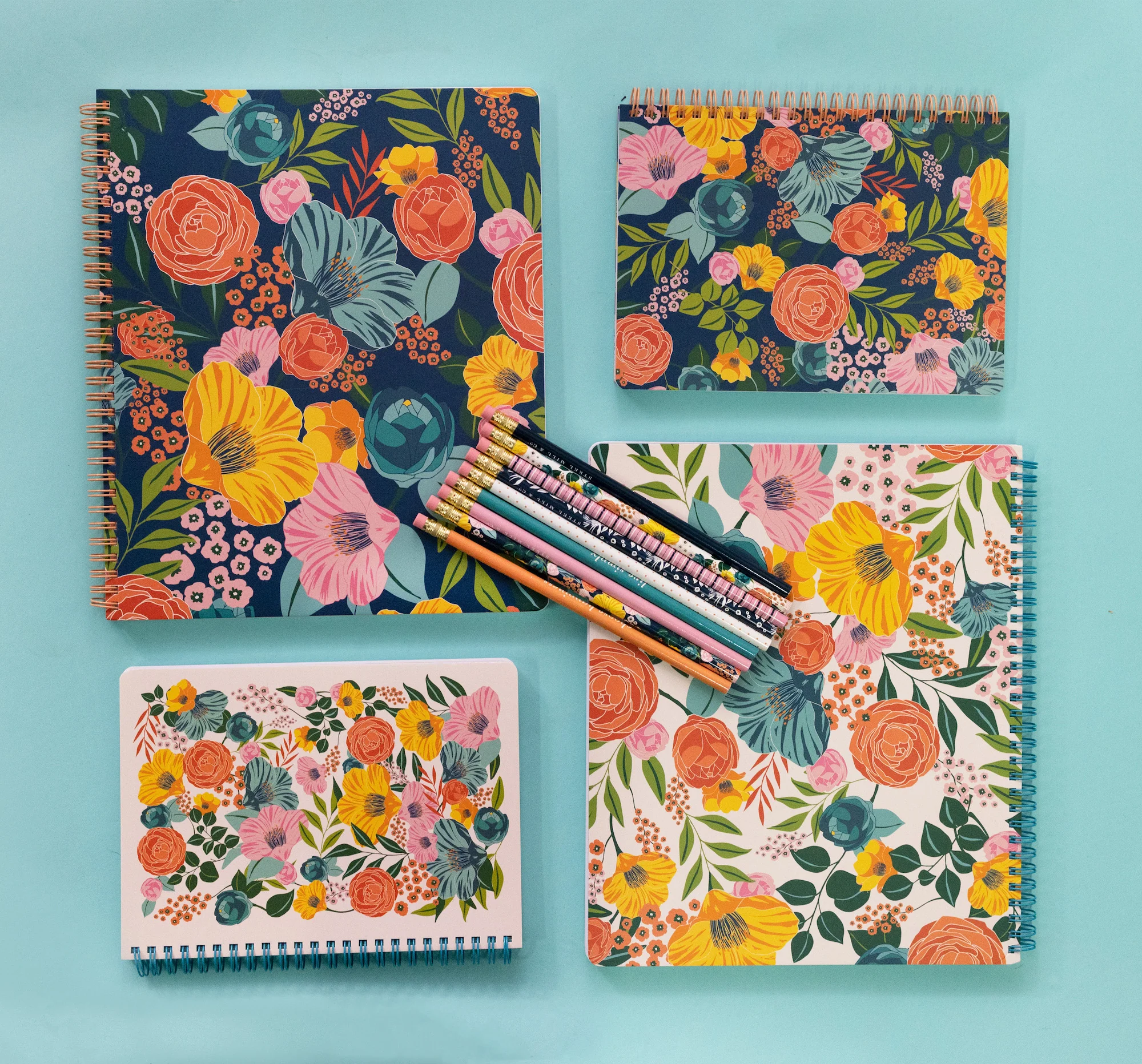 Mini Notebook, Garden Blooms Cream - Image 6