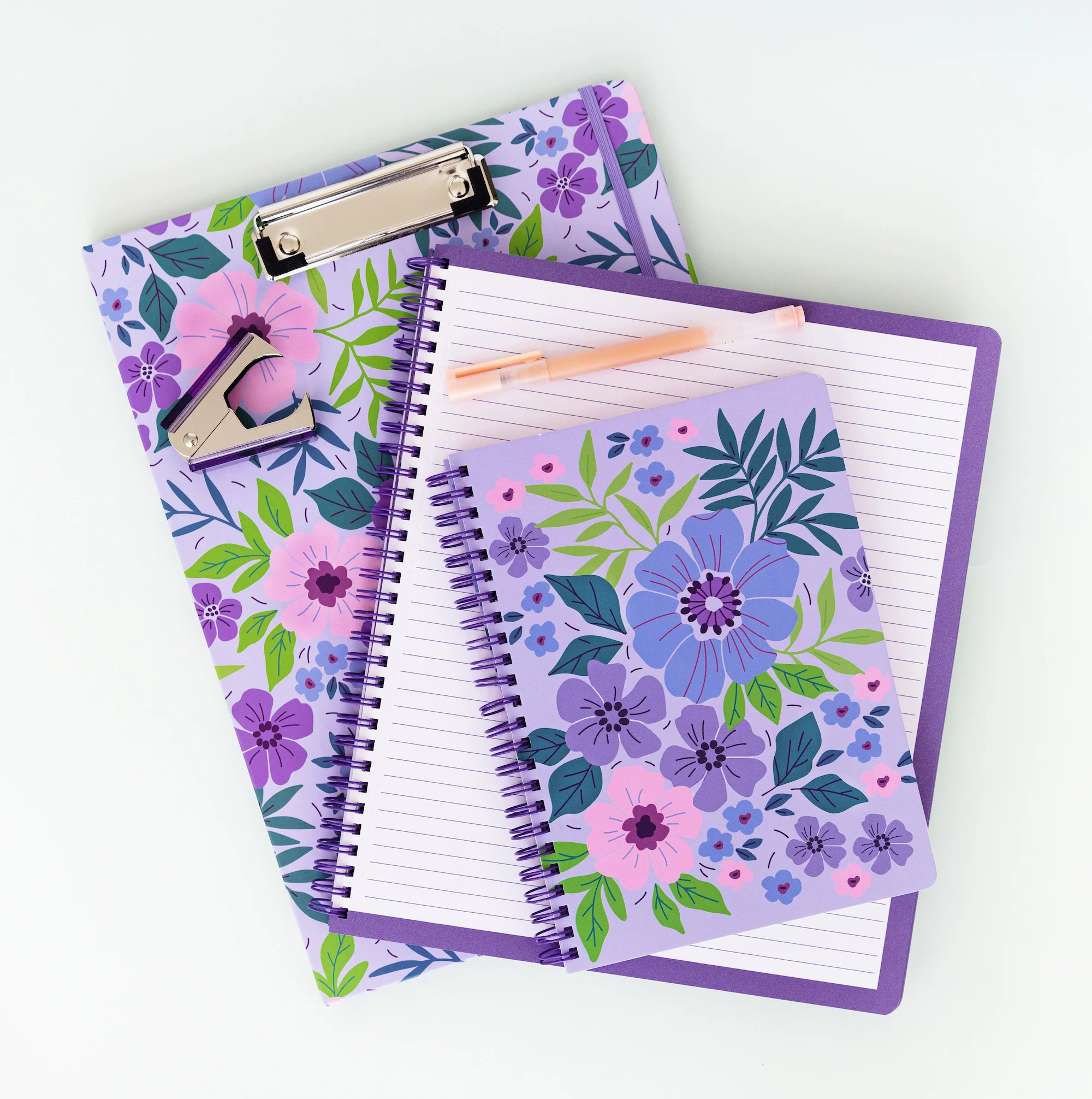 Mini Notebook, Lilac Floral - Image 3