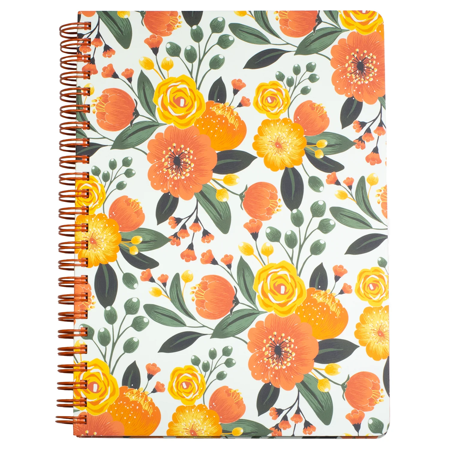 Mini Notebook, Orange Floral