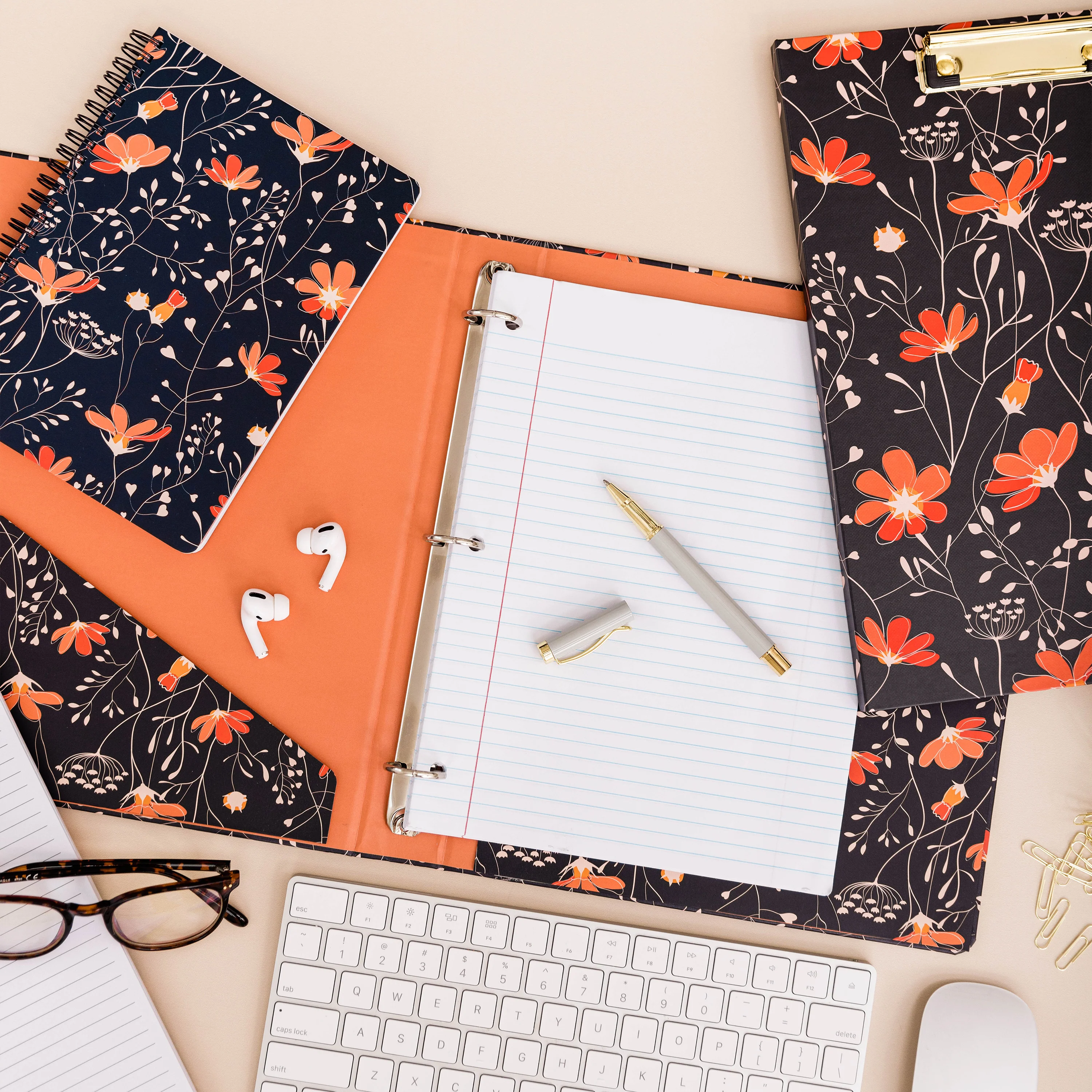 Large Notebook, Floral Vines - Image 6