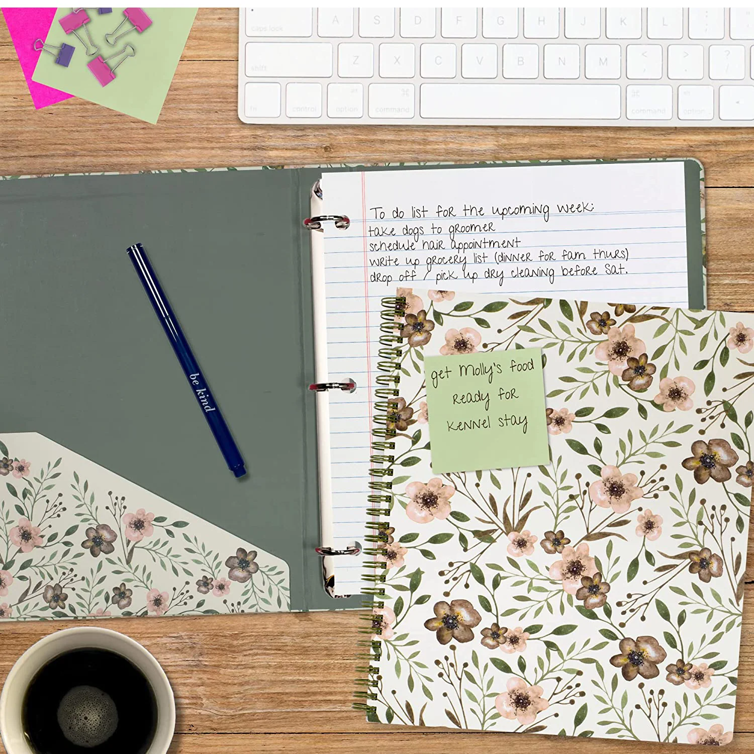 Large Notebook, Woodland Floral - Image 3
