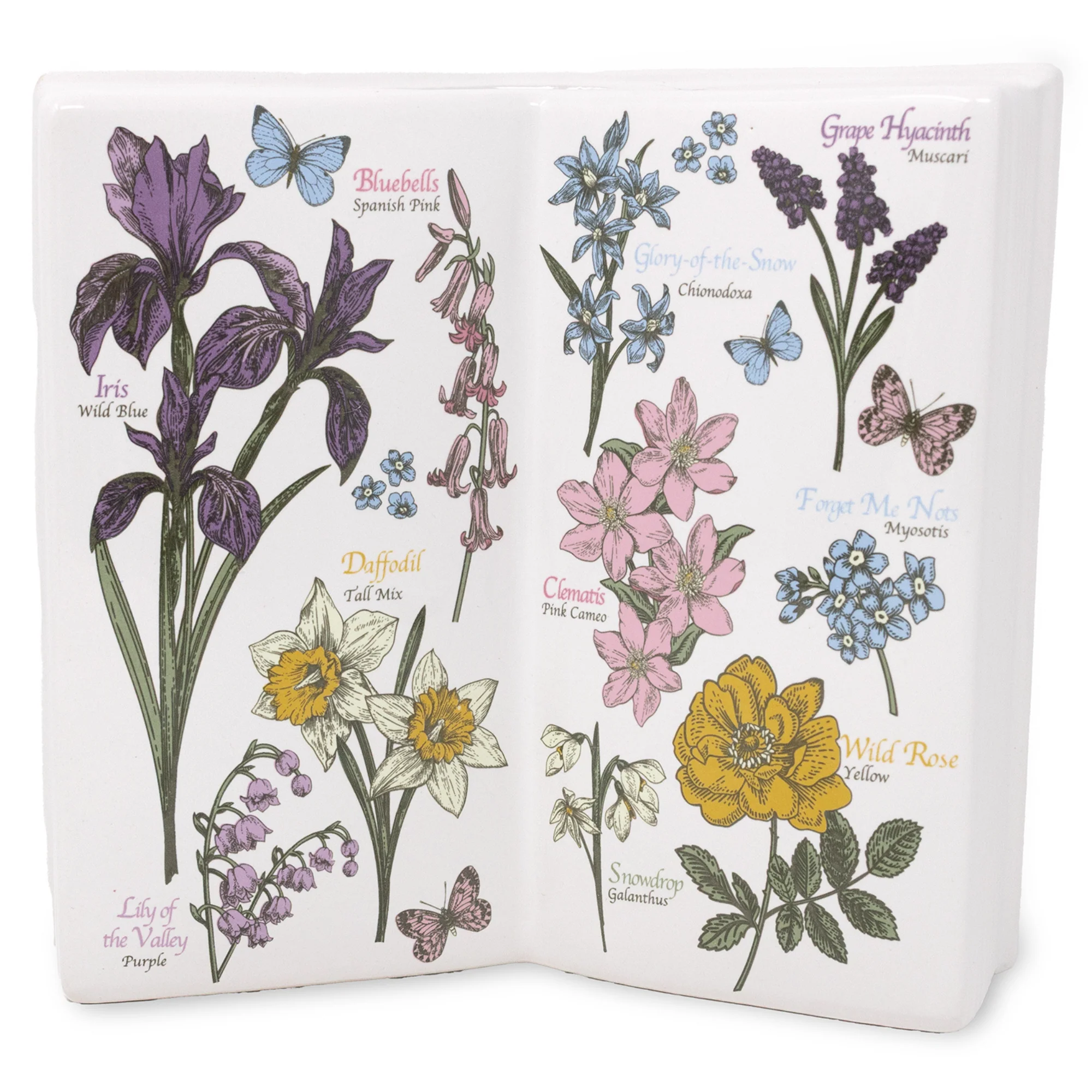 Open Book Vase, Almanac of Wildflowers - Image 4