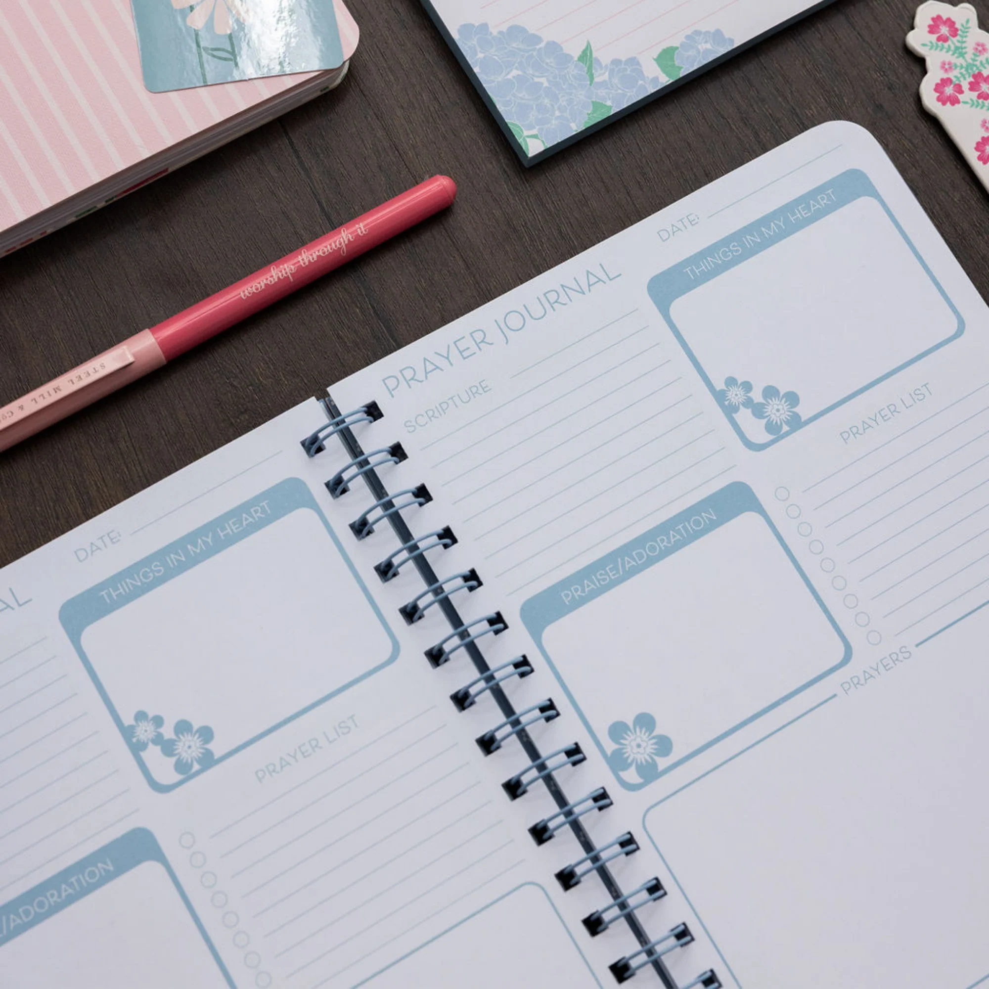 Prayer Journal, Blue Floral - Image 5