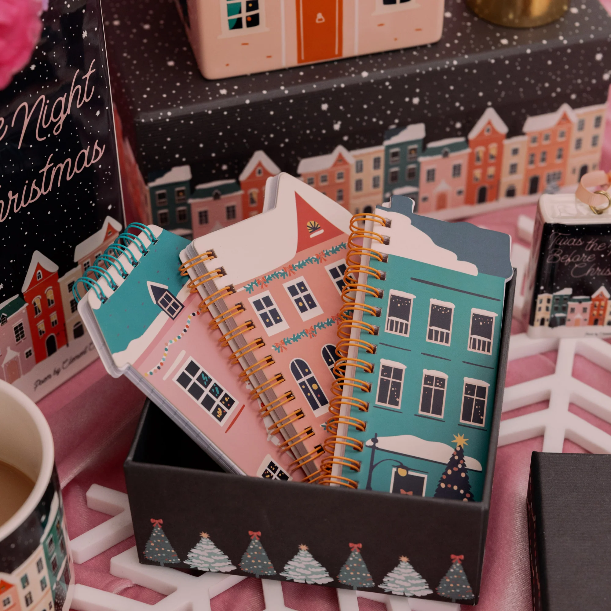 Spiral Notepad Set of 3, Holiday Village - Image 8