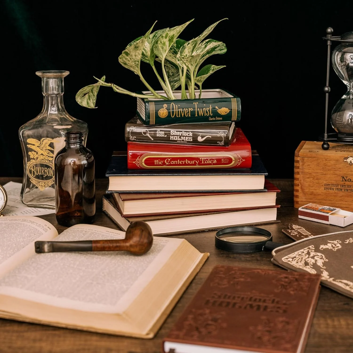 Stacked Books Planter, Cozy Classics - Image 6