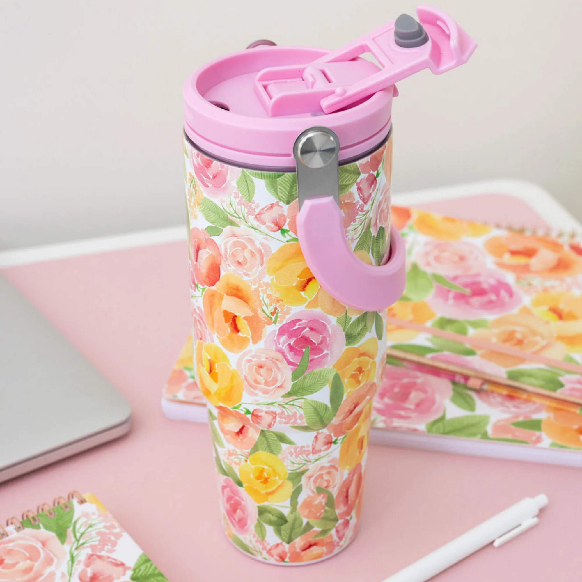 Stainless Steel 30 oz. Water Bottle, Full Posey - Image 5