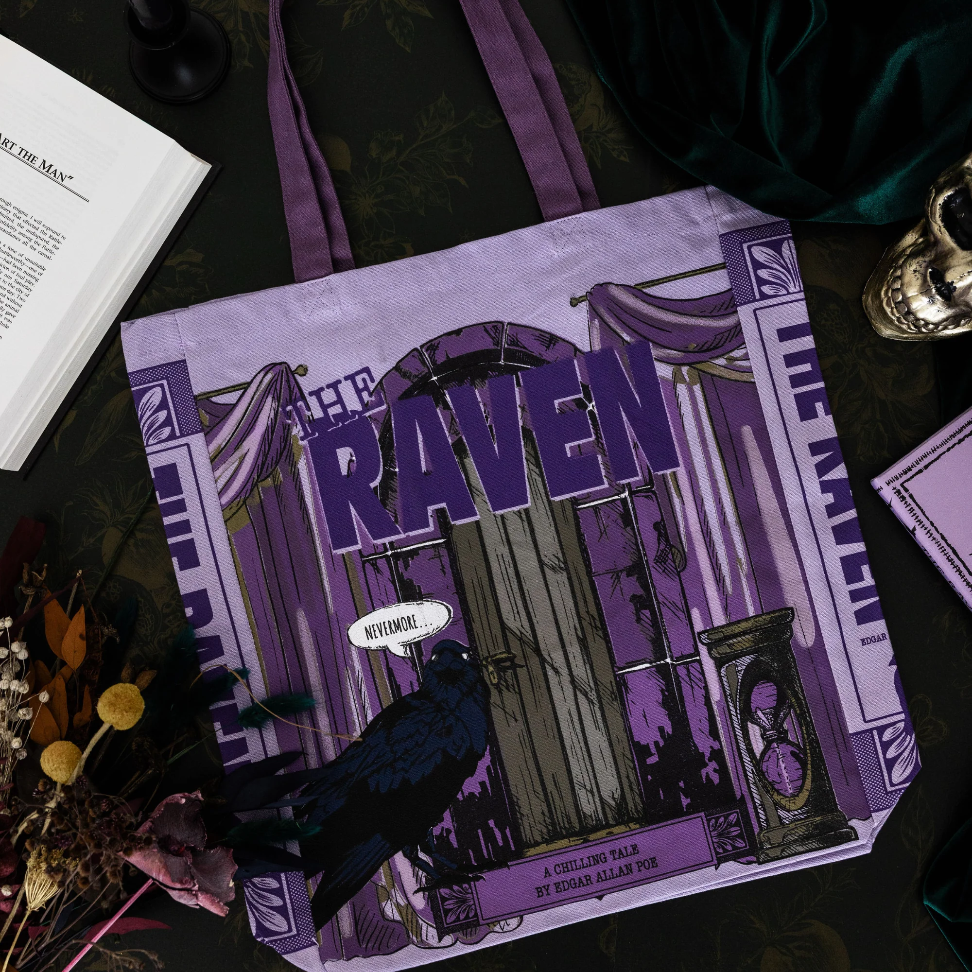 Canvas Tote Bag, The Raven - Image 3