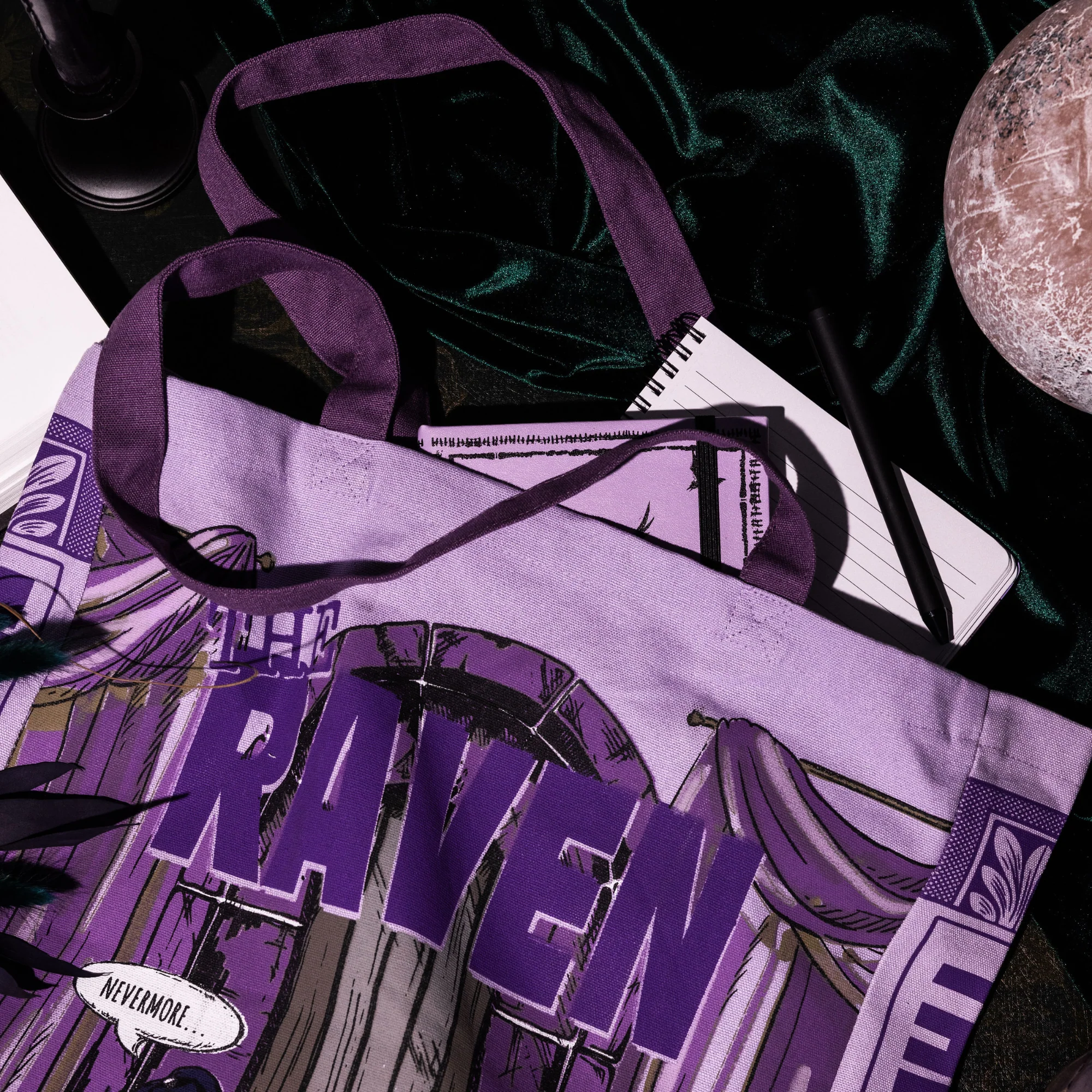 Canvas Tote Bag, The Raven - Image 4